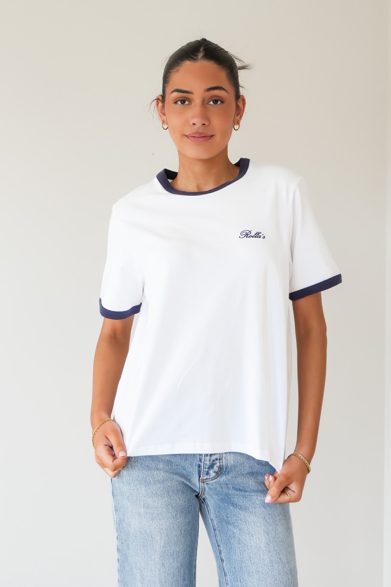 Script Ringer Tee White
