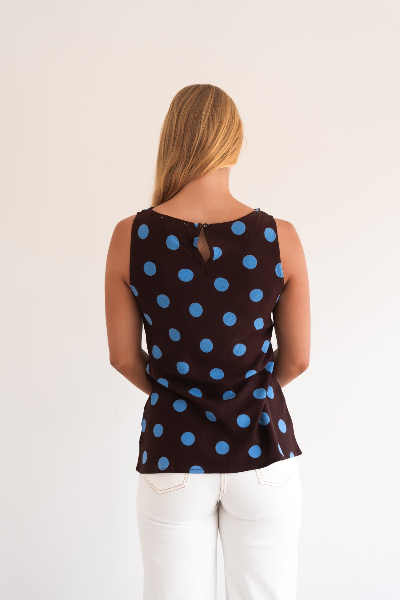 Seanna Top Chocolate Polka Dot