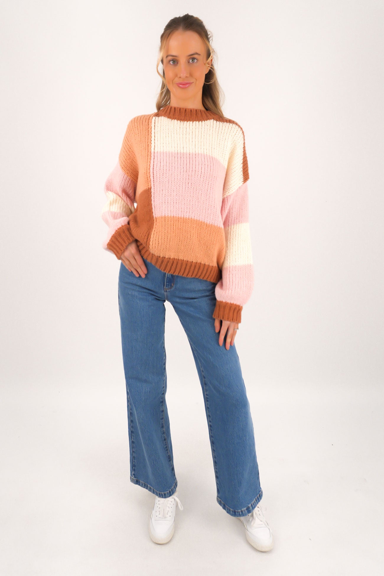 Selby Knit Jumper Tan Blush