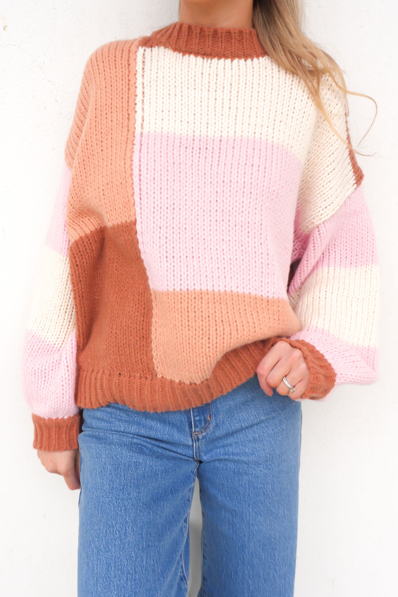 Selby Knit Jumper Tan Blush