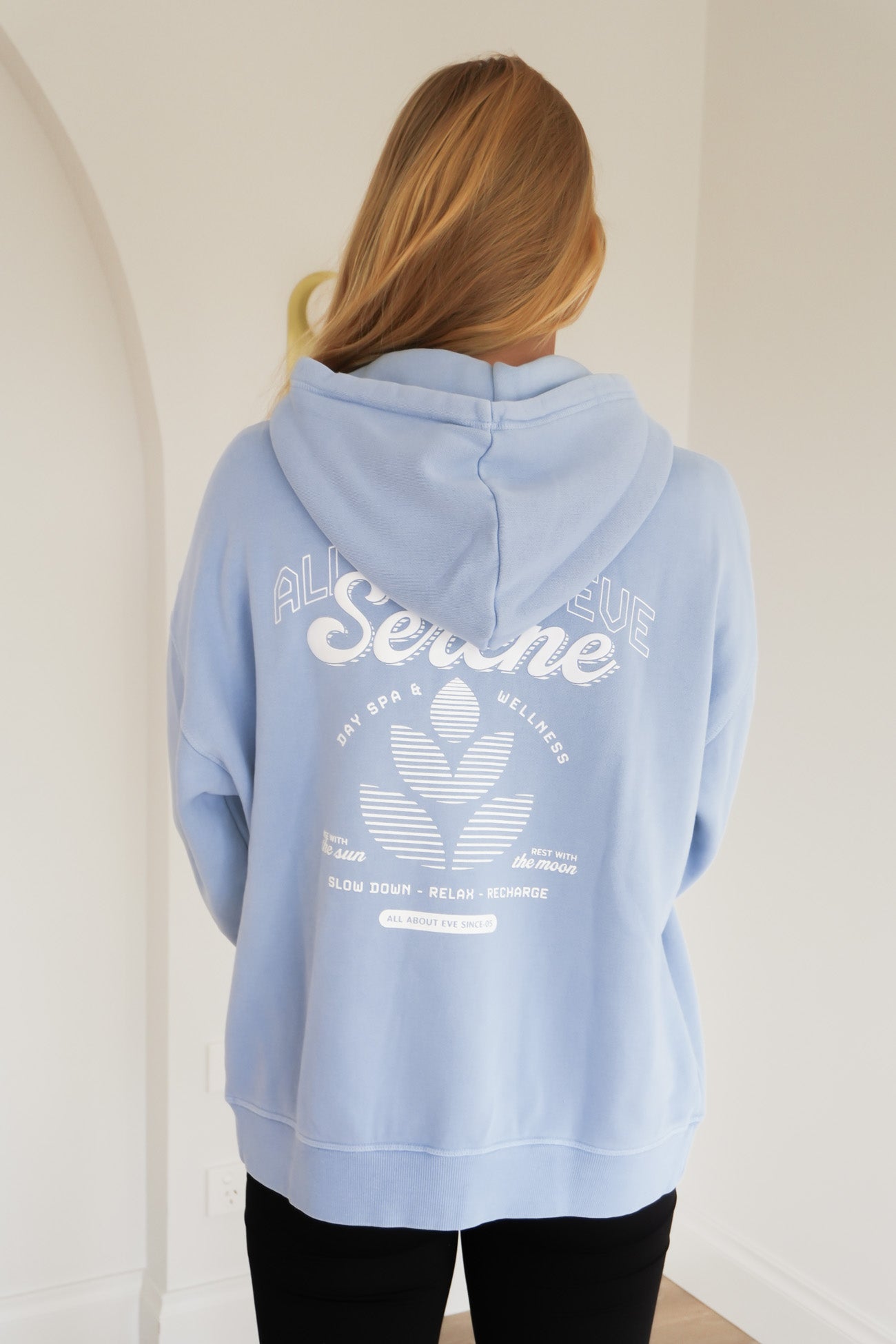 Serene Relaxed Hoodie Blue