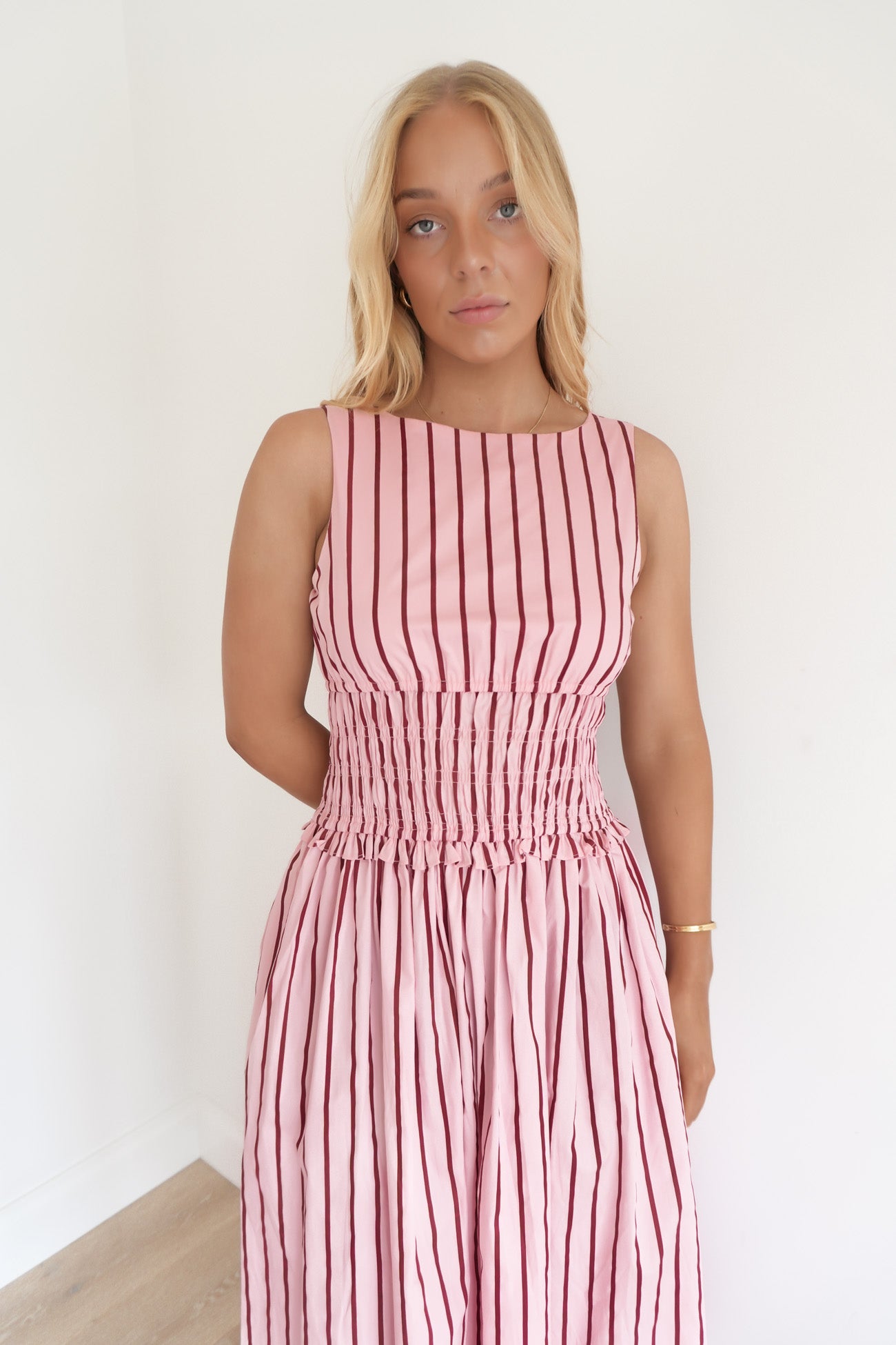 Seth Maxi Dress Pink Stripe