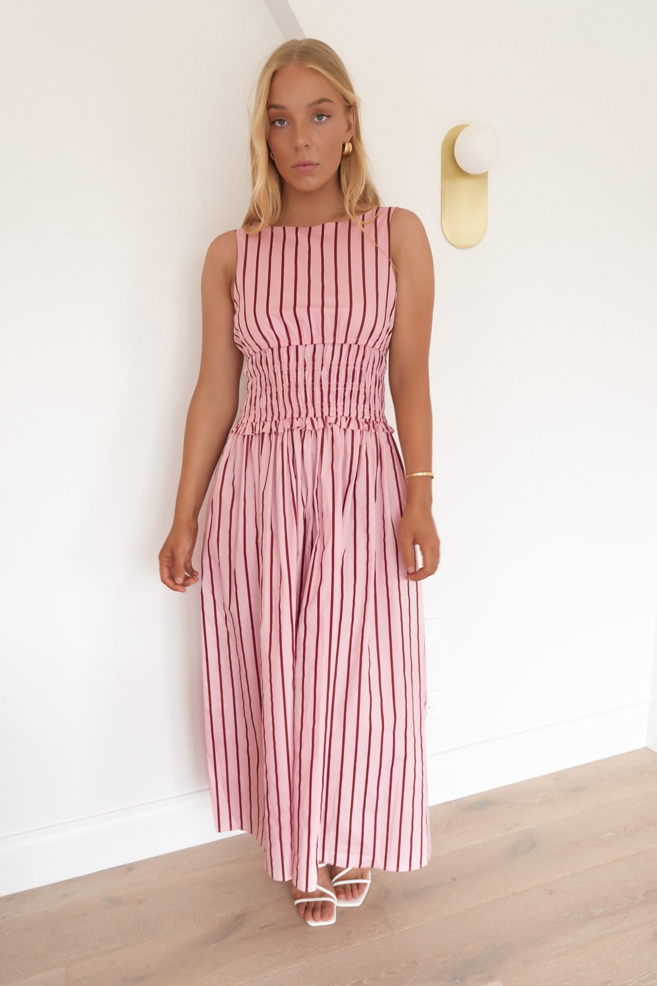 Seth Maxi Dress Pink Stripe