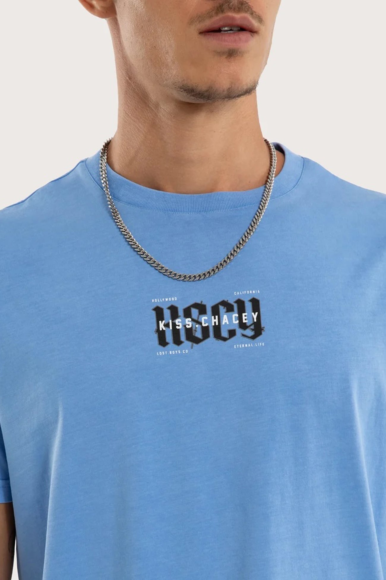 Severance Dual Curved Tee Pigment Corn Flower