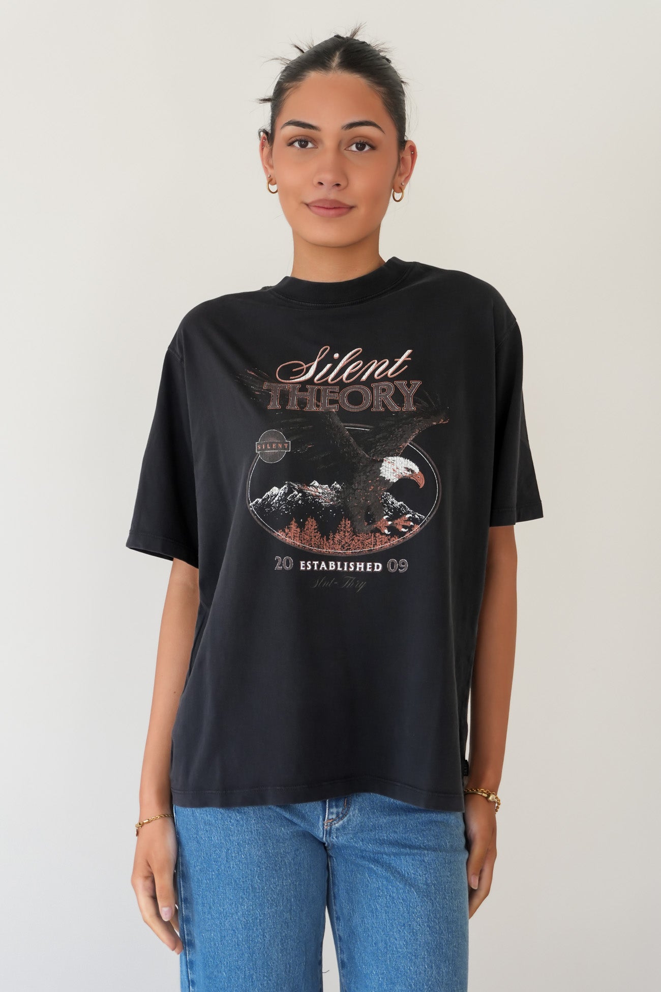 Shadow Oversized Tee Washed Black