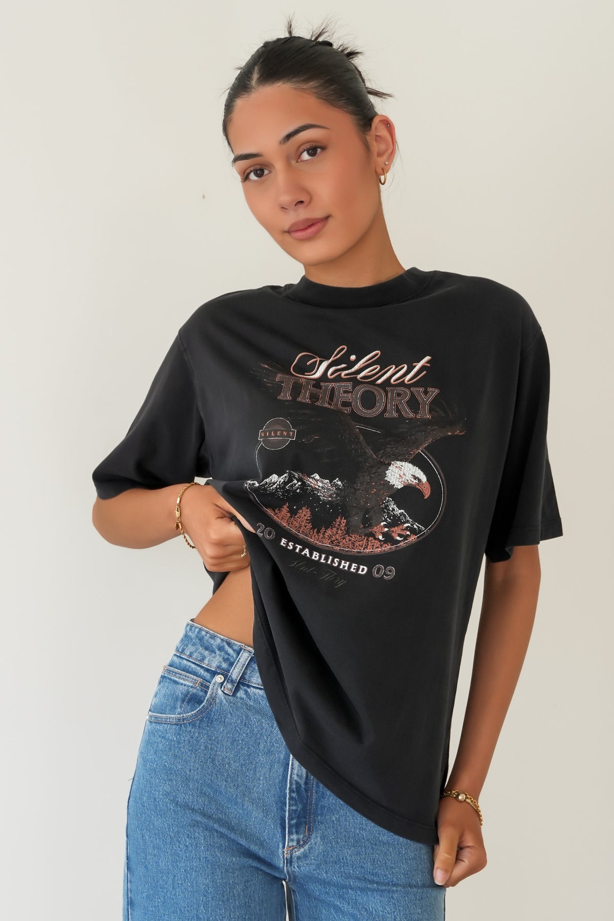 Shadow Oversized Tee Washed Black
