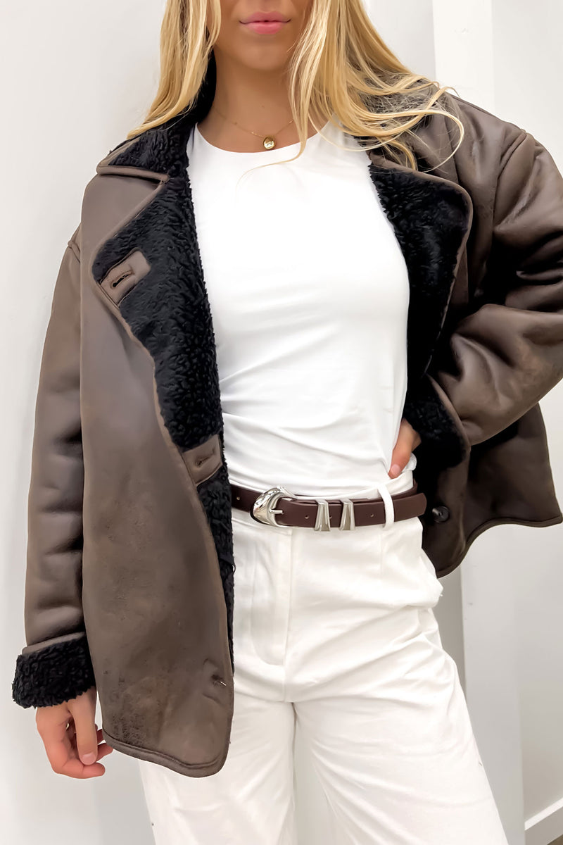 Fur sherpa jacket hotsell