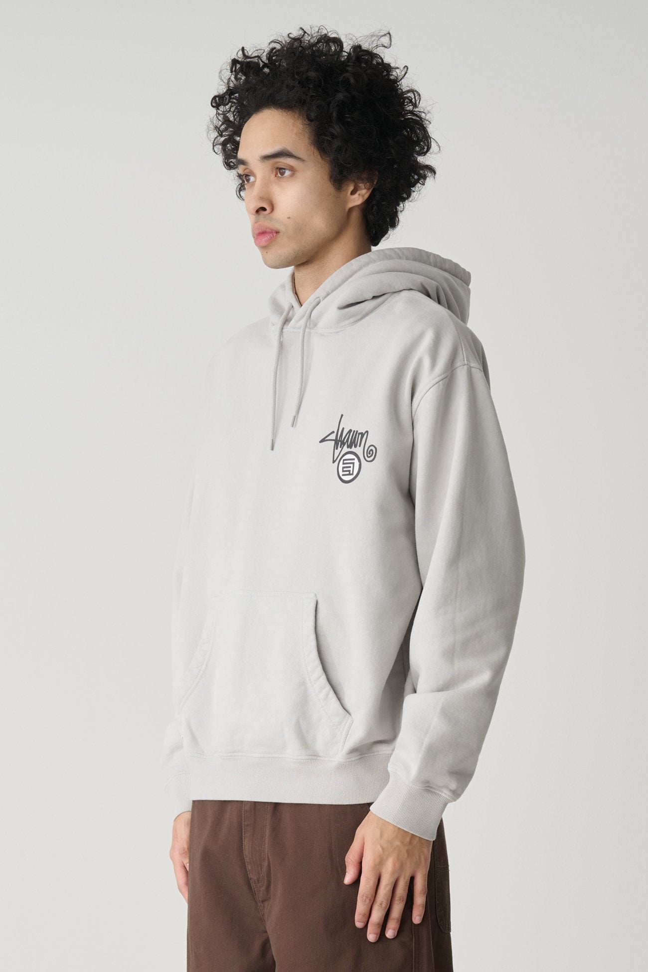 Shawn Dot Hood Washed Grey