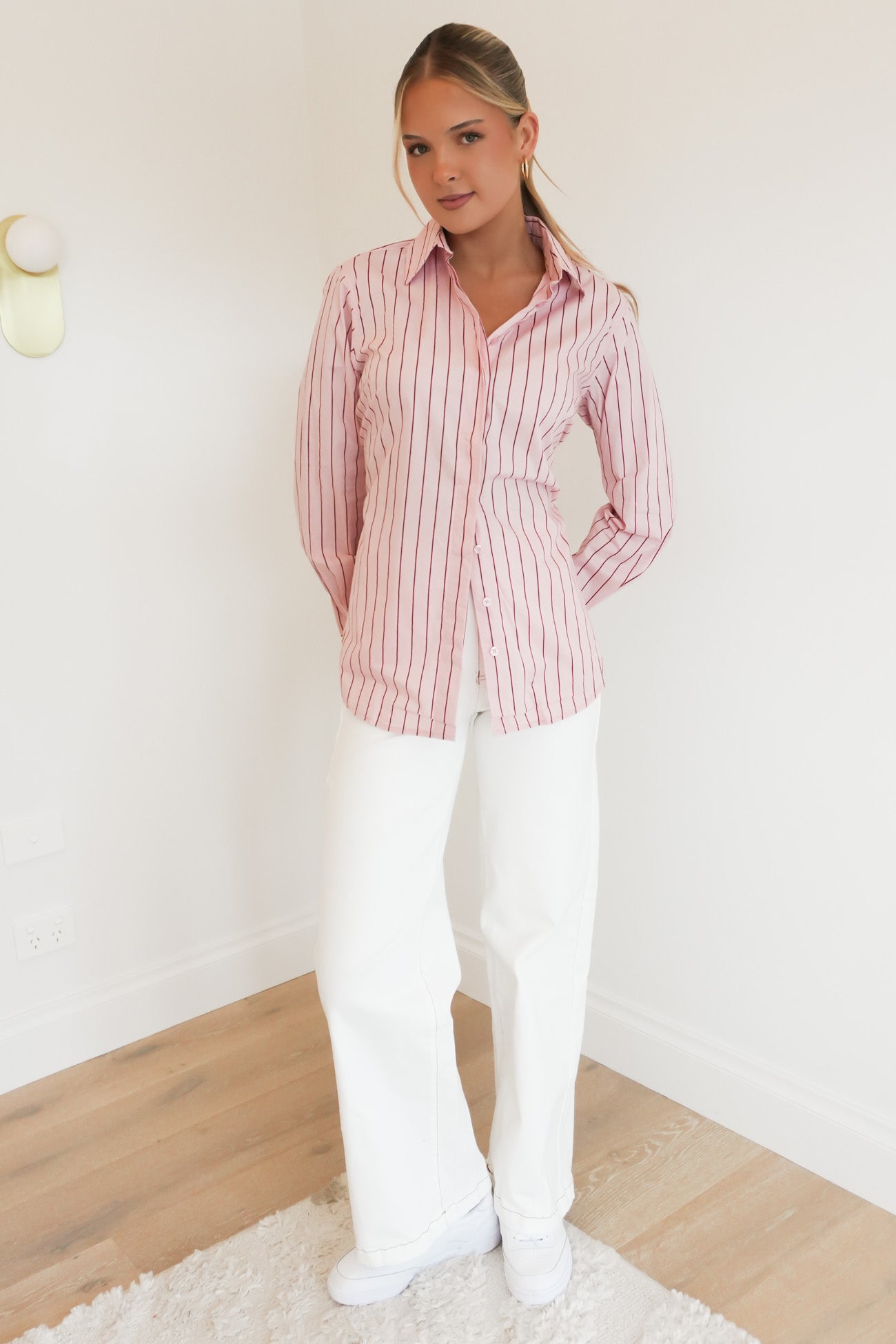 Shayla Shirt Pink Stripe