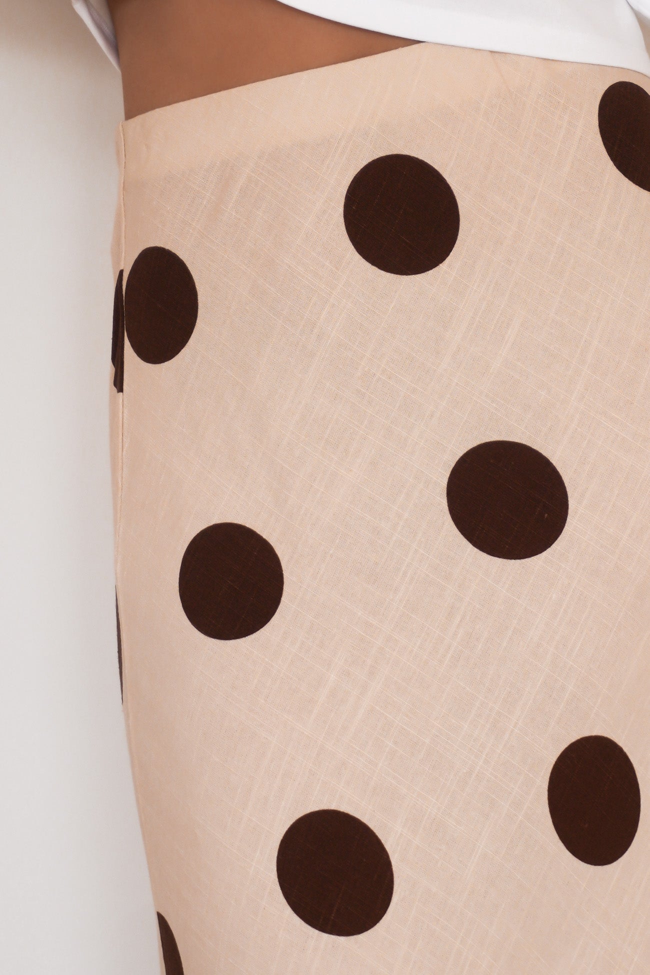 Shelby Maxi Skirt Cream Polka Dot