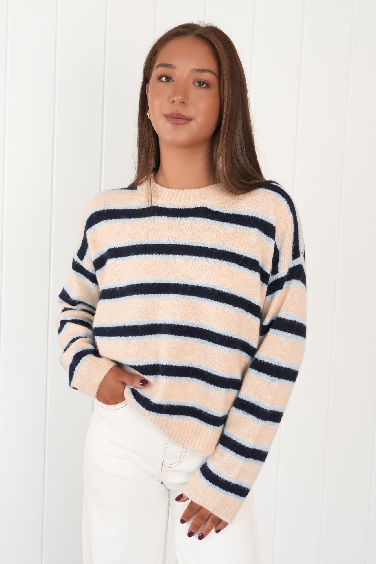 Sheridan Knit Jumper Blue Stripe