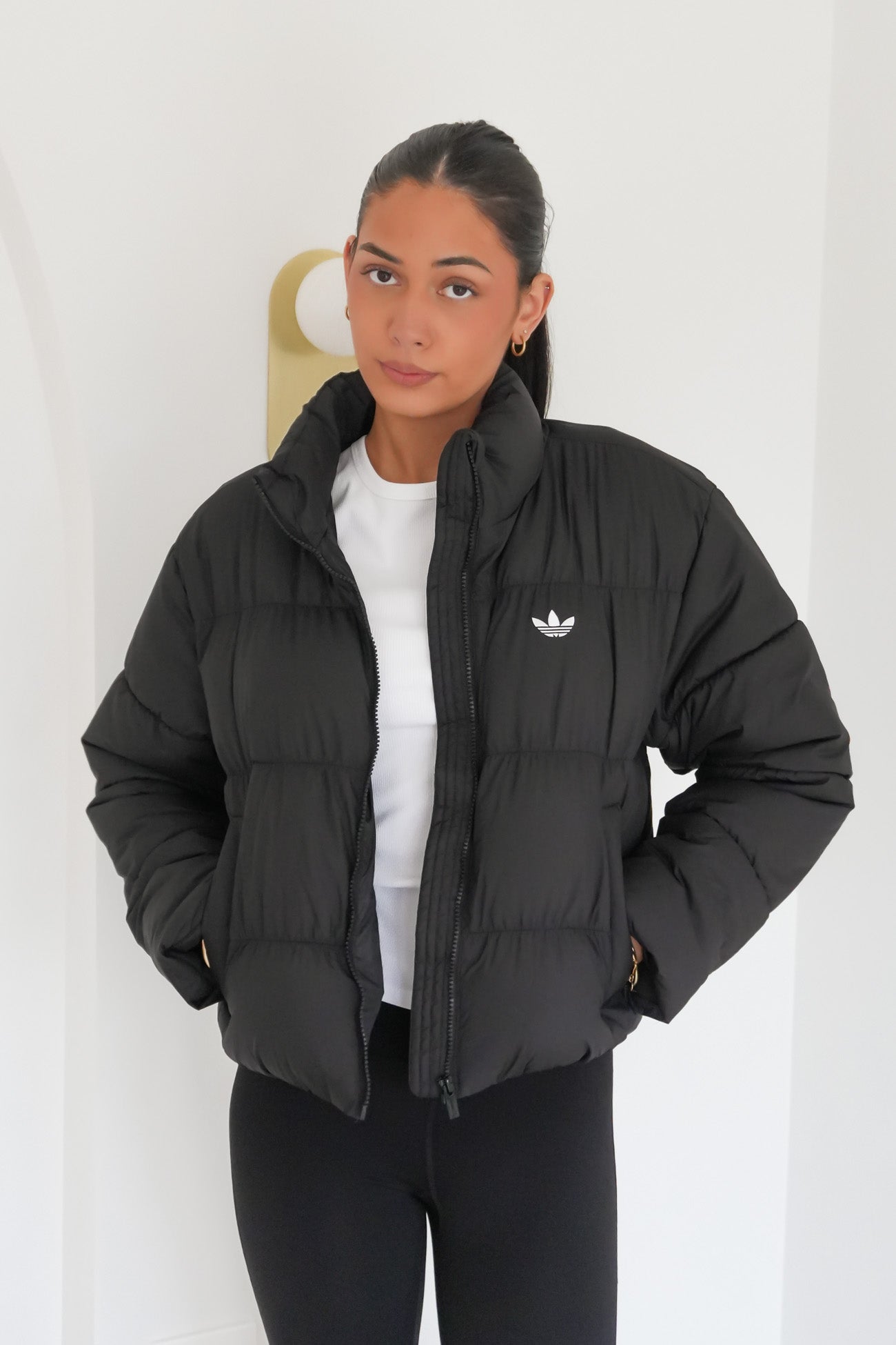 Short Padded Jacket Black