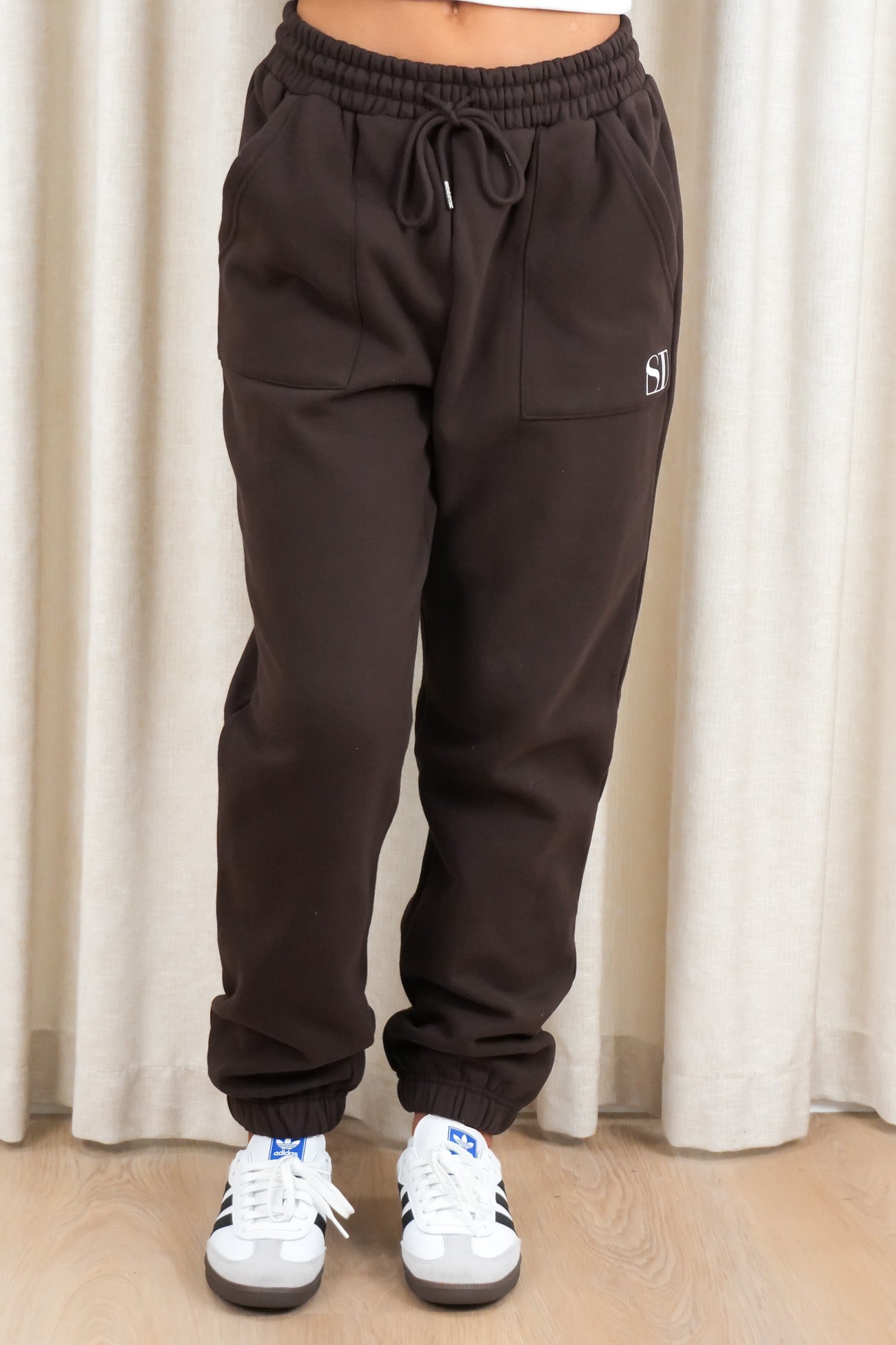 Silent Luxe Cuffed Trackpant Chocolate