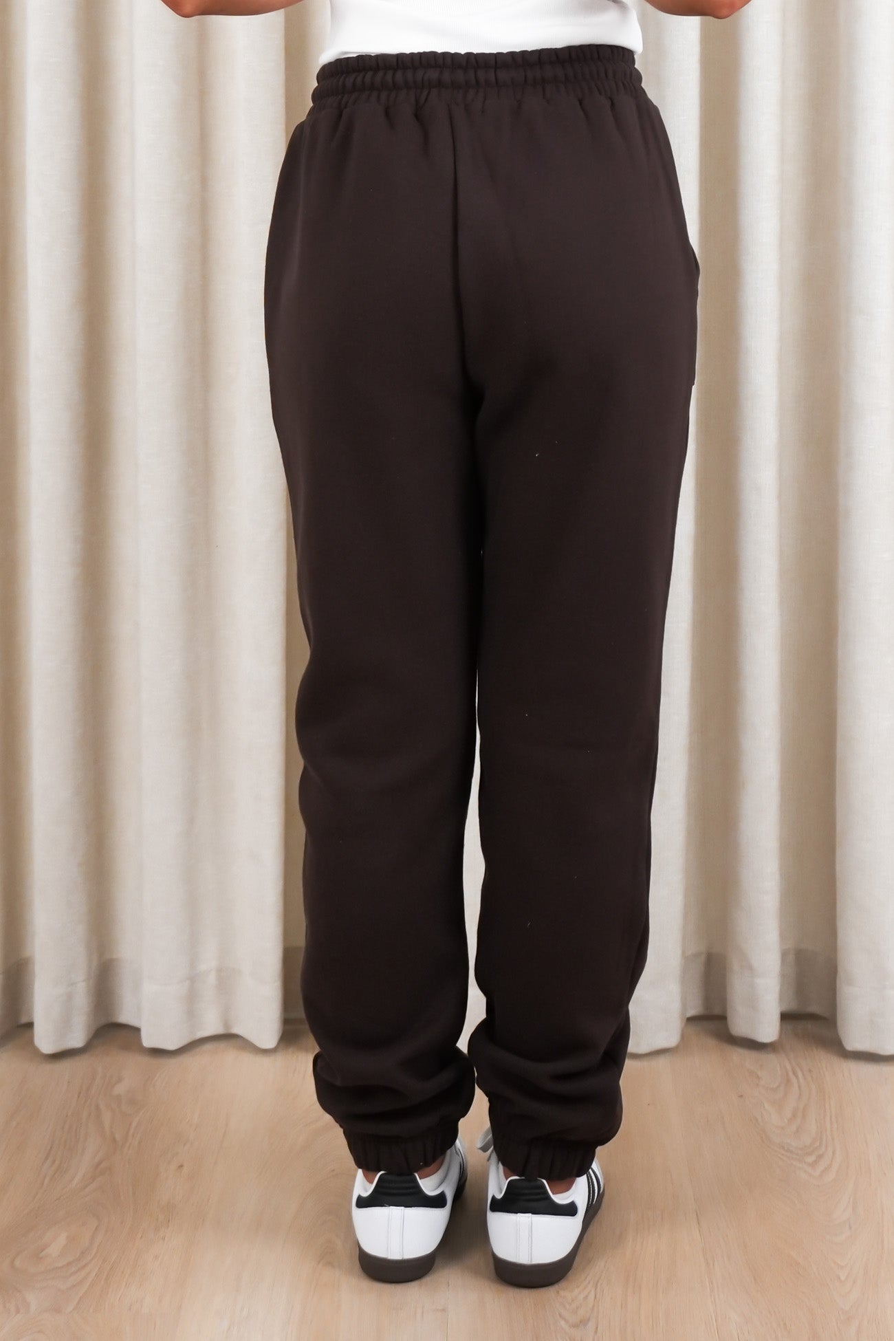 Silent Luxe Cuffed Trackpant Chocolate
