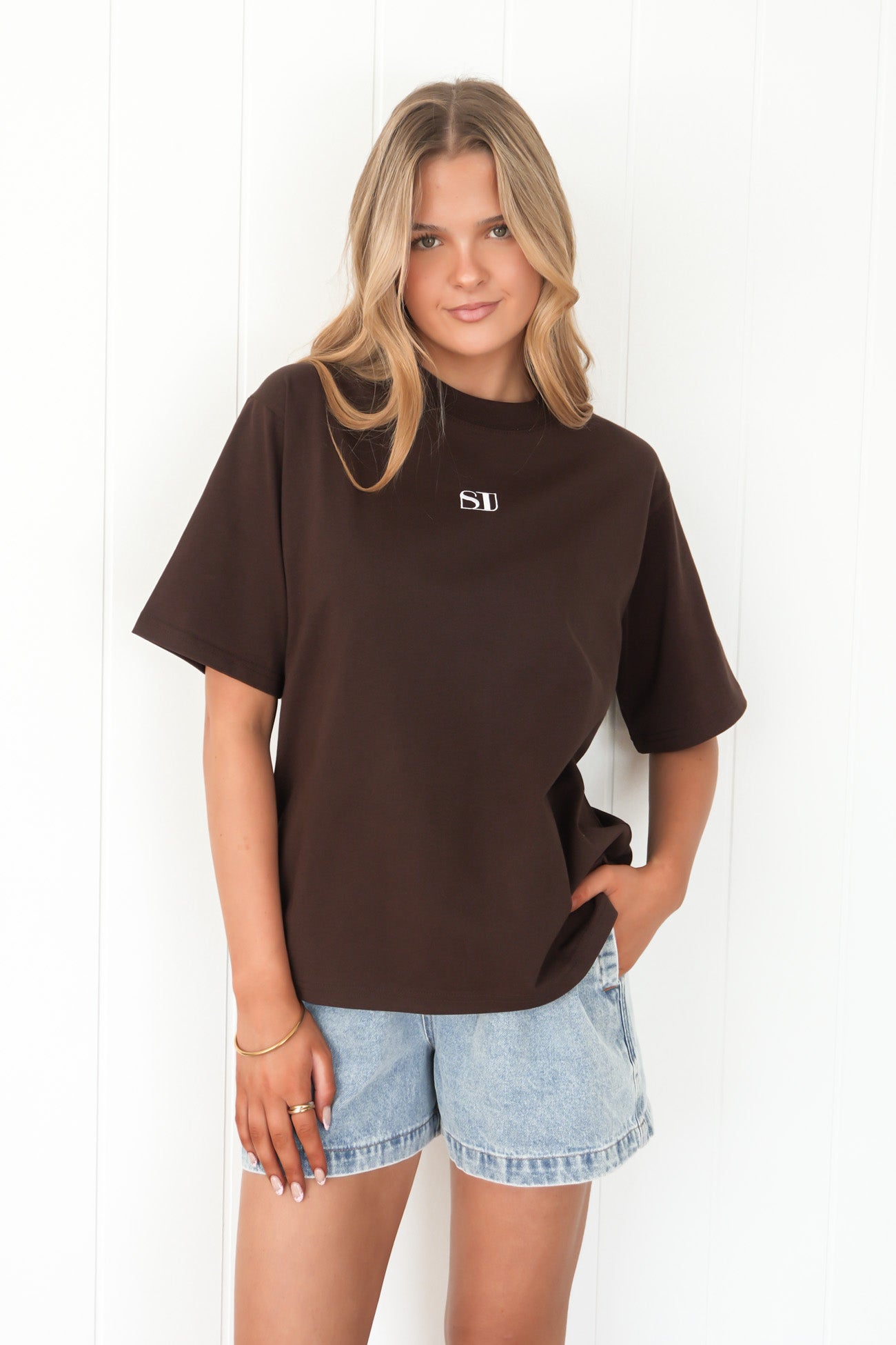 Silent Luxe Tee Chocolate