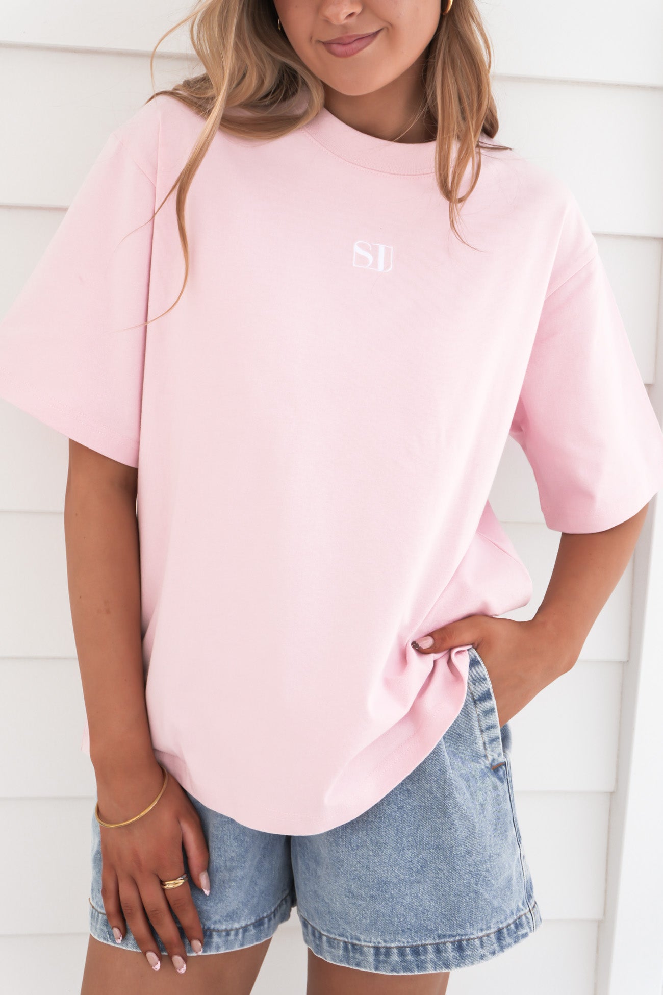 Silent Luxe Tee Pale Pink