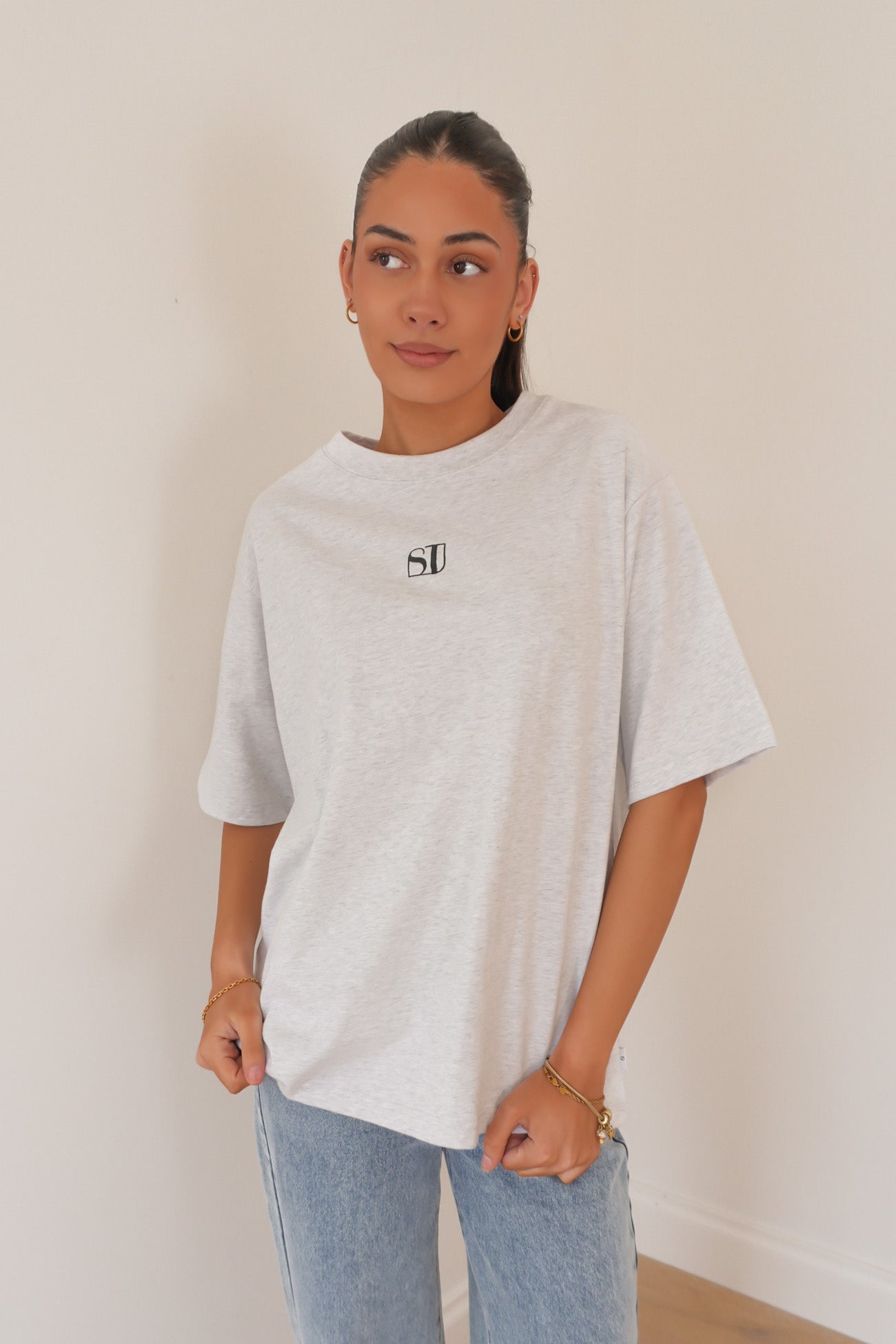 Silent Luxe Tee Snow Marle