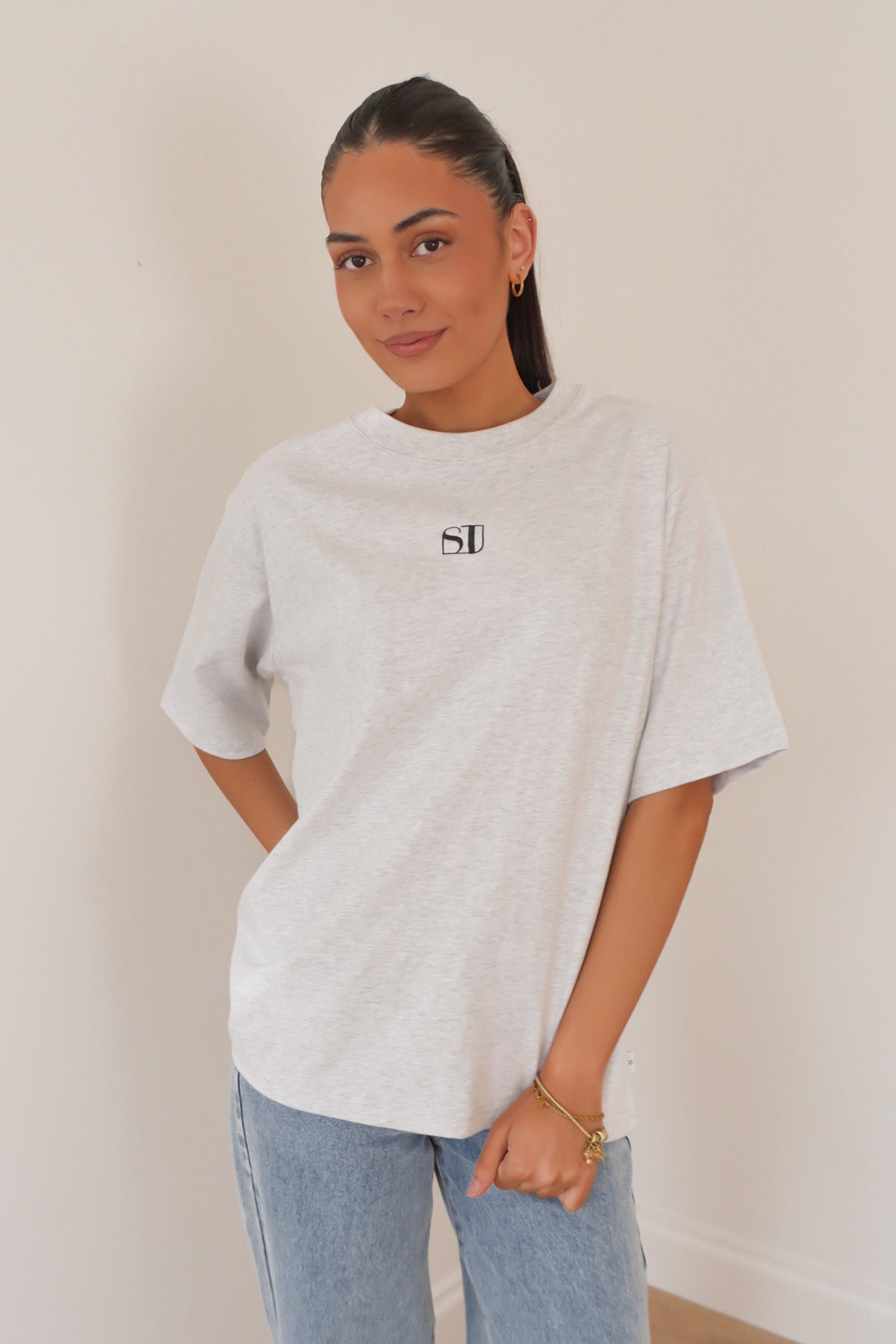 Silent Luxe Tee Snow Marle