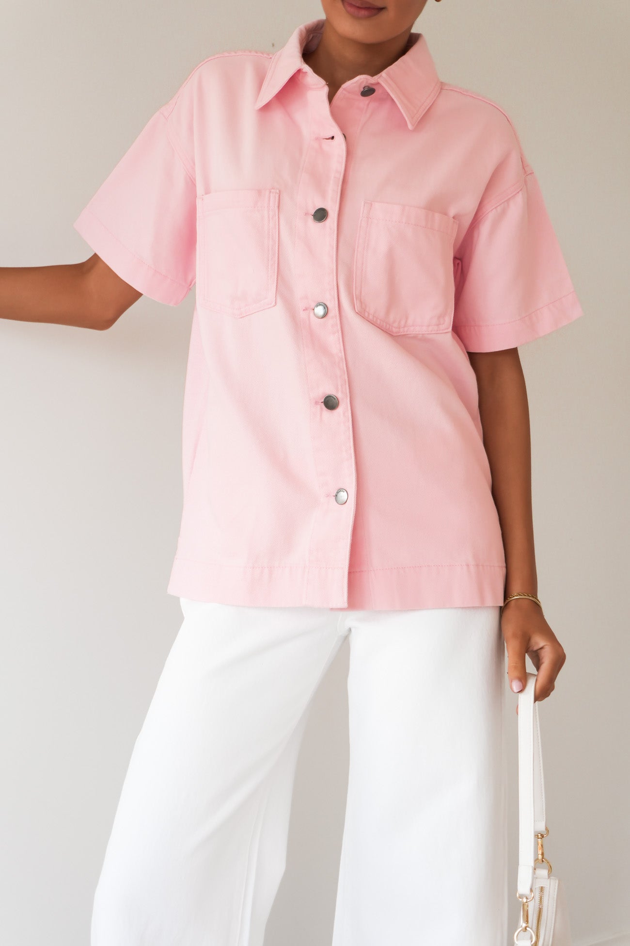 Simi Denim Shirt Pink