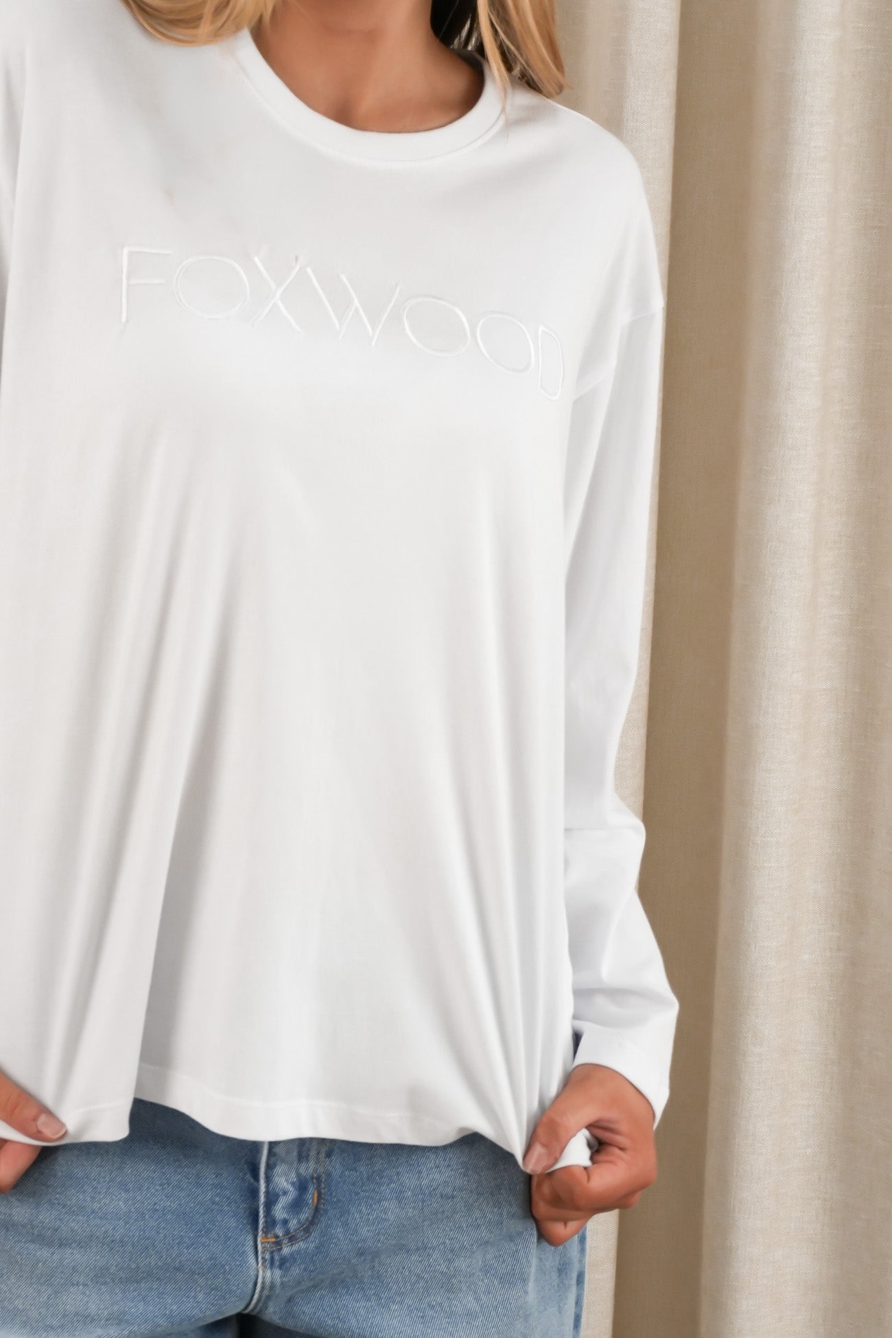 Simplified Long Sleeve Tee White