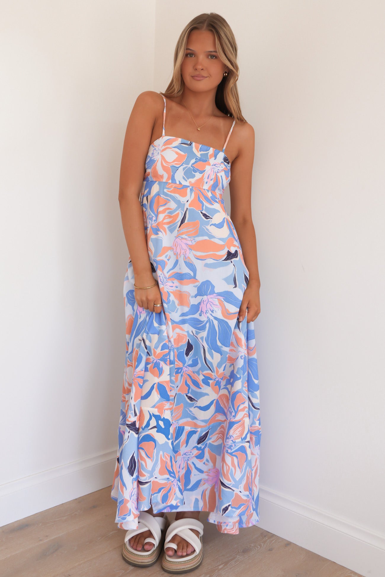 Slade Maxi Dress Blue Azalea