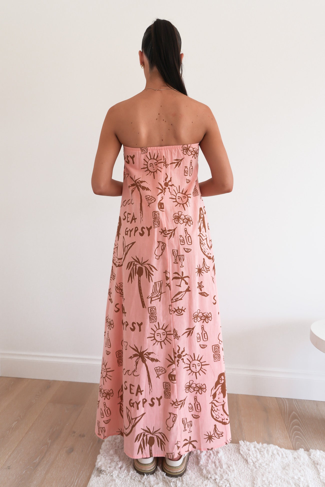 Sloane Maxi Dress Peach Sea Gypsy