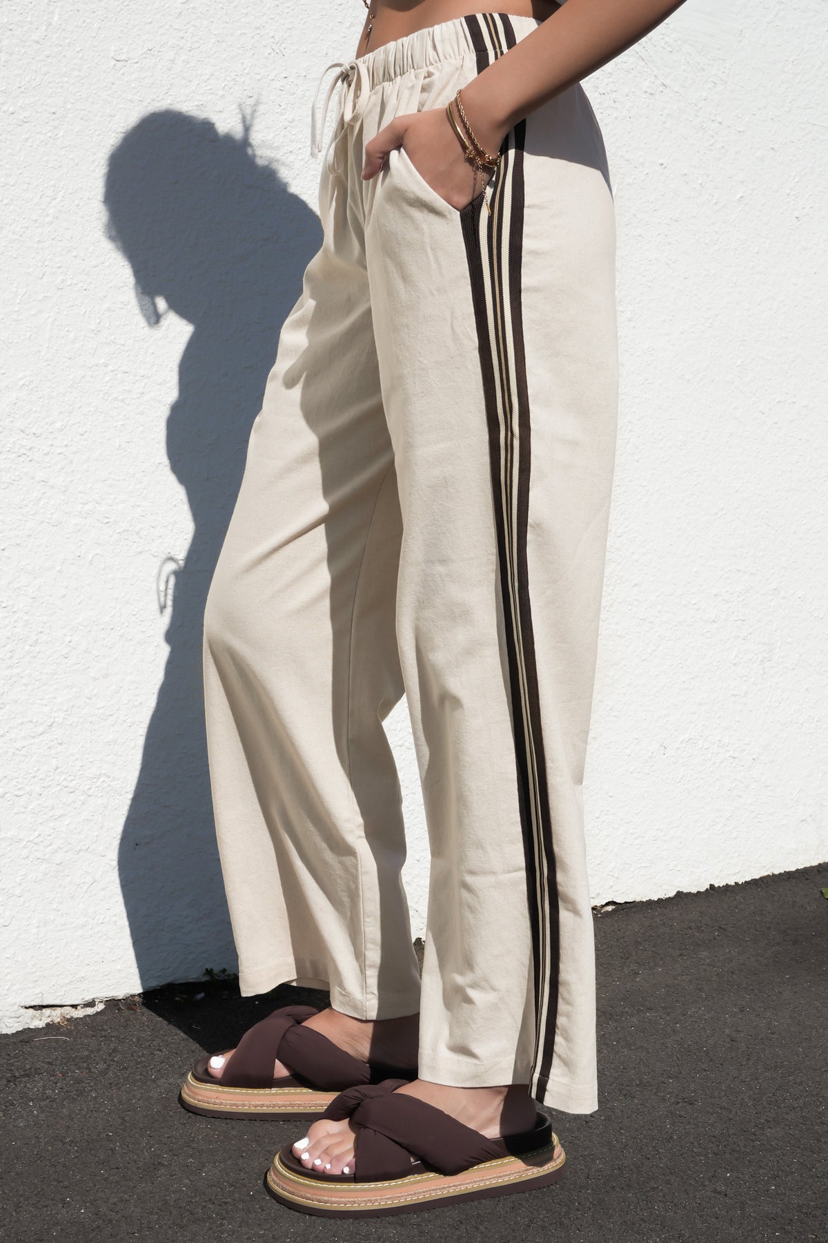 Sloane Trim Pant Natural