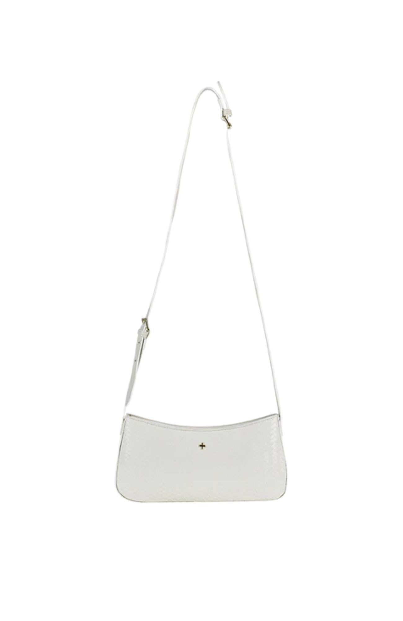 Smooch Bag White Weave Gold