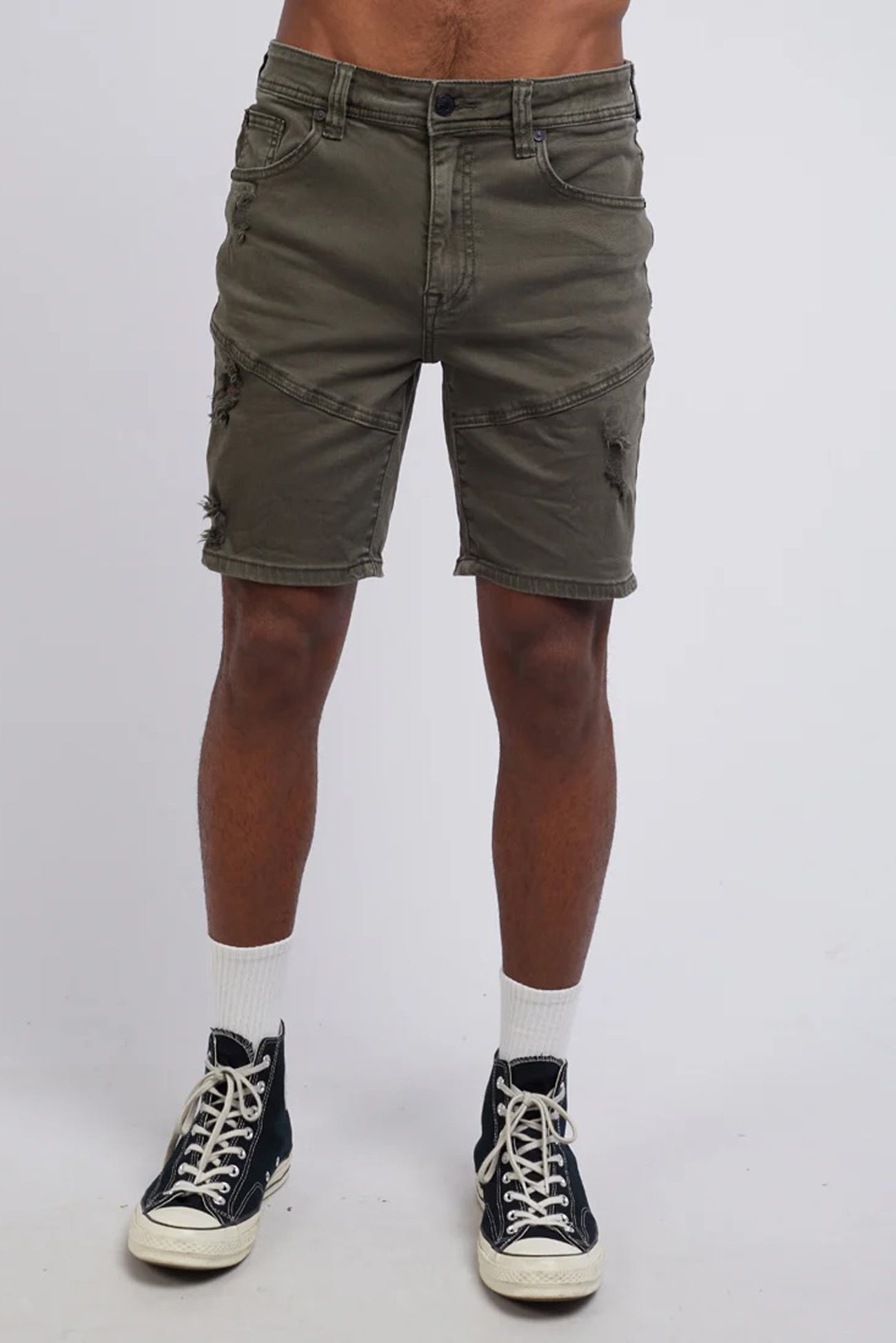 Soho Short Trashed Khaki