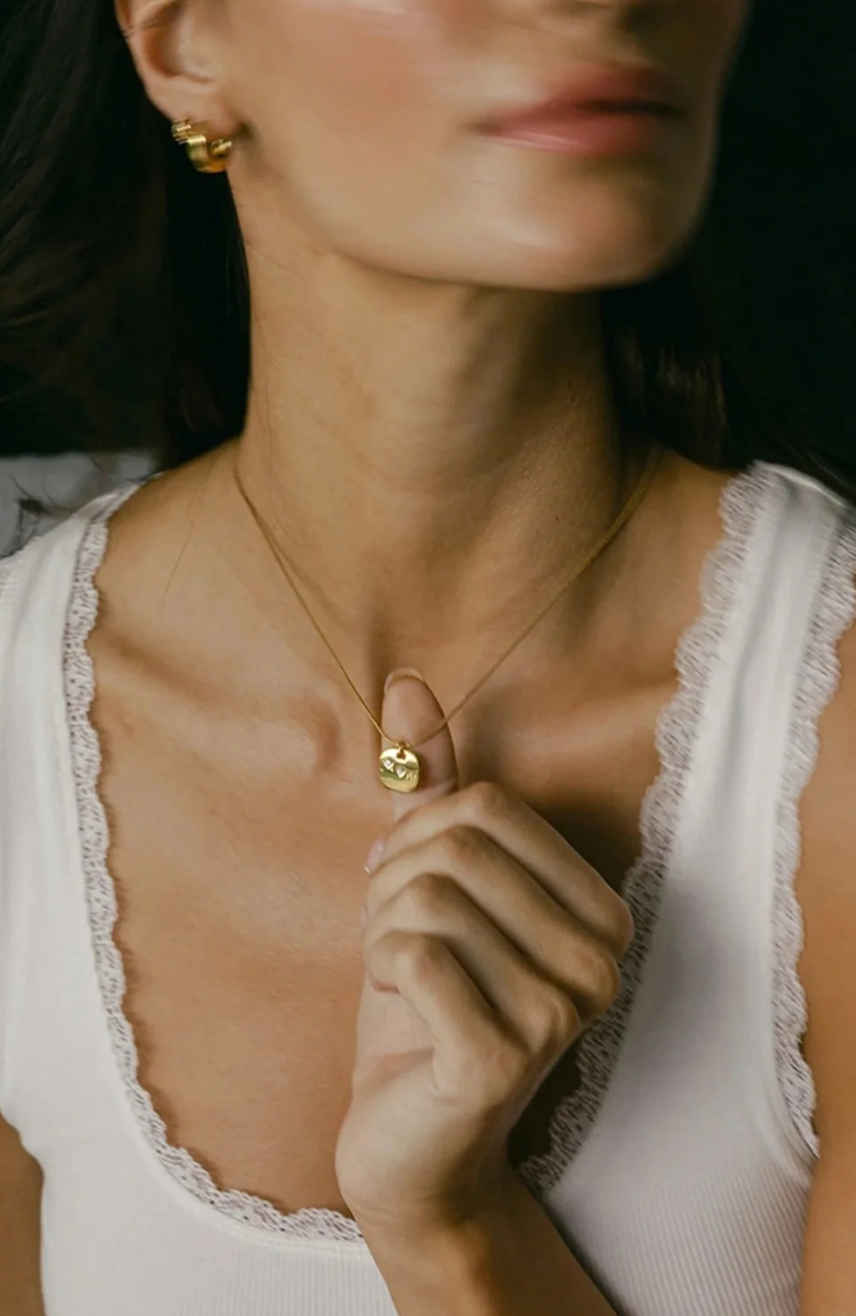 Aya Pendant Necklace Gold