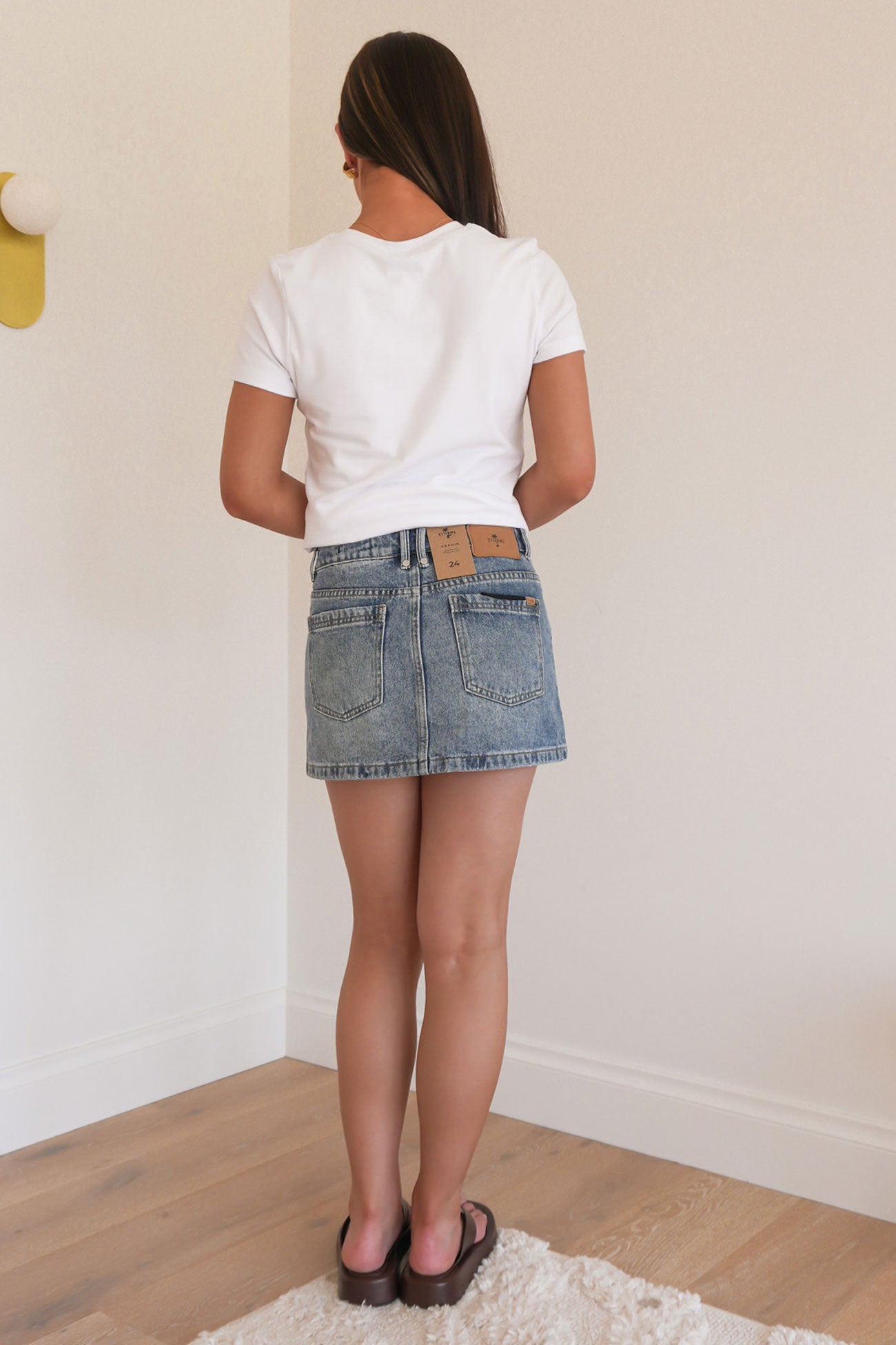Sophie Mid Rise Mini Skirt Rustic Fade