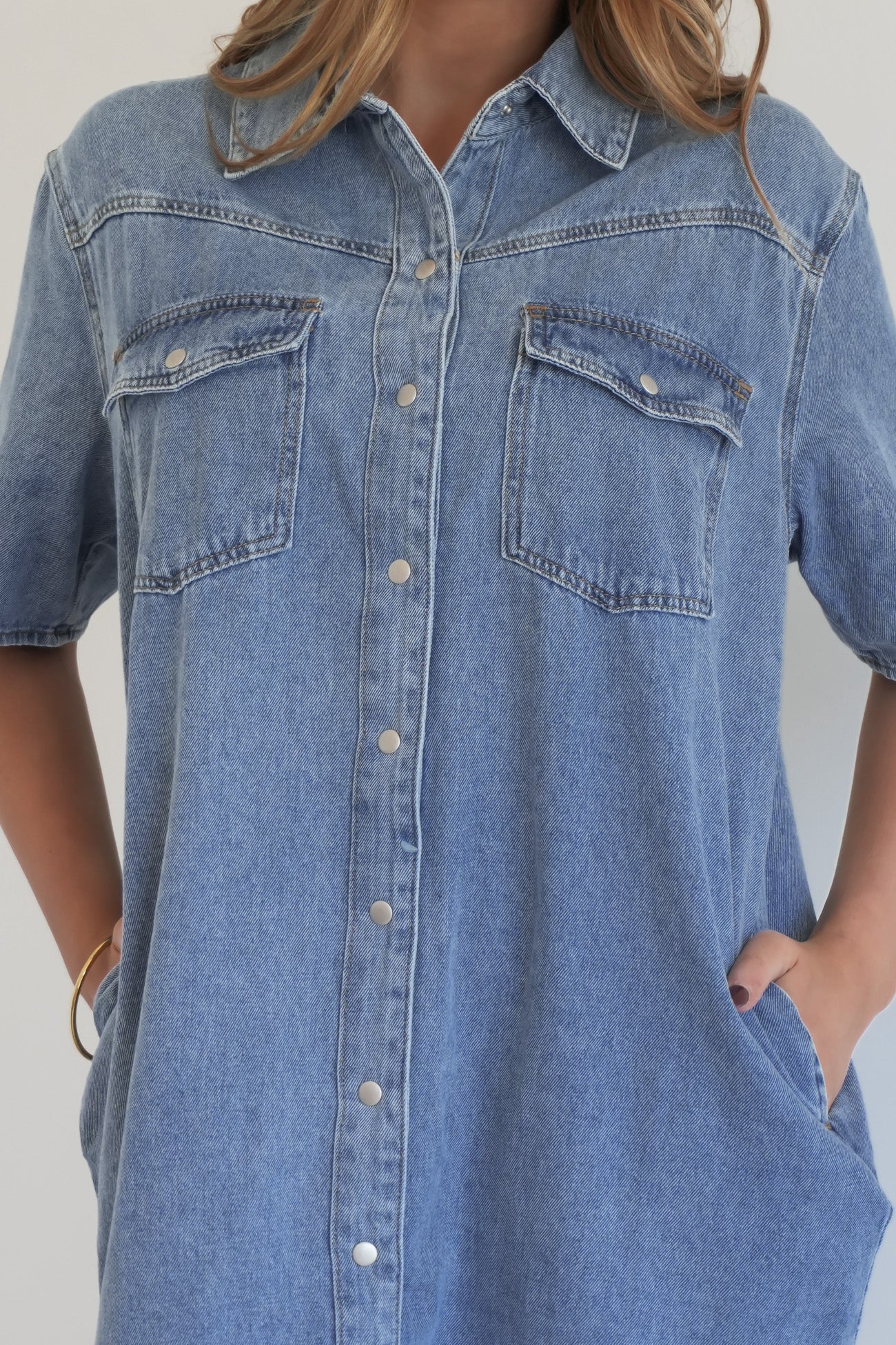 Sorcha Denim Dress Light Blue