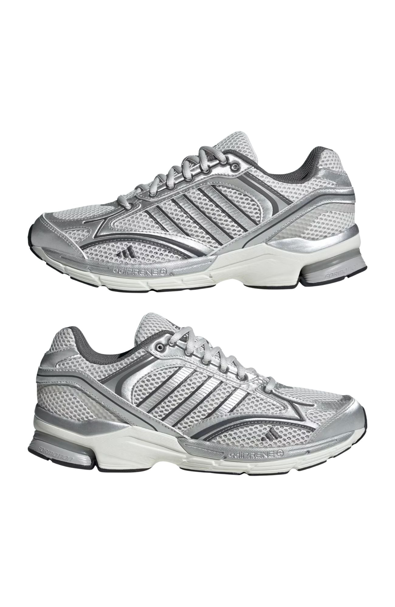 Spiritain 2000 Trainers Crystal White Silver Metallic Grey Four