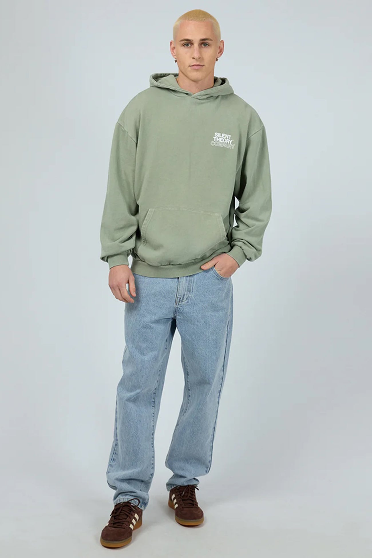 Stacked Hoodie Sage f2
