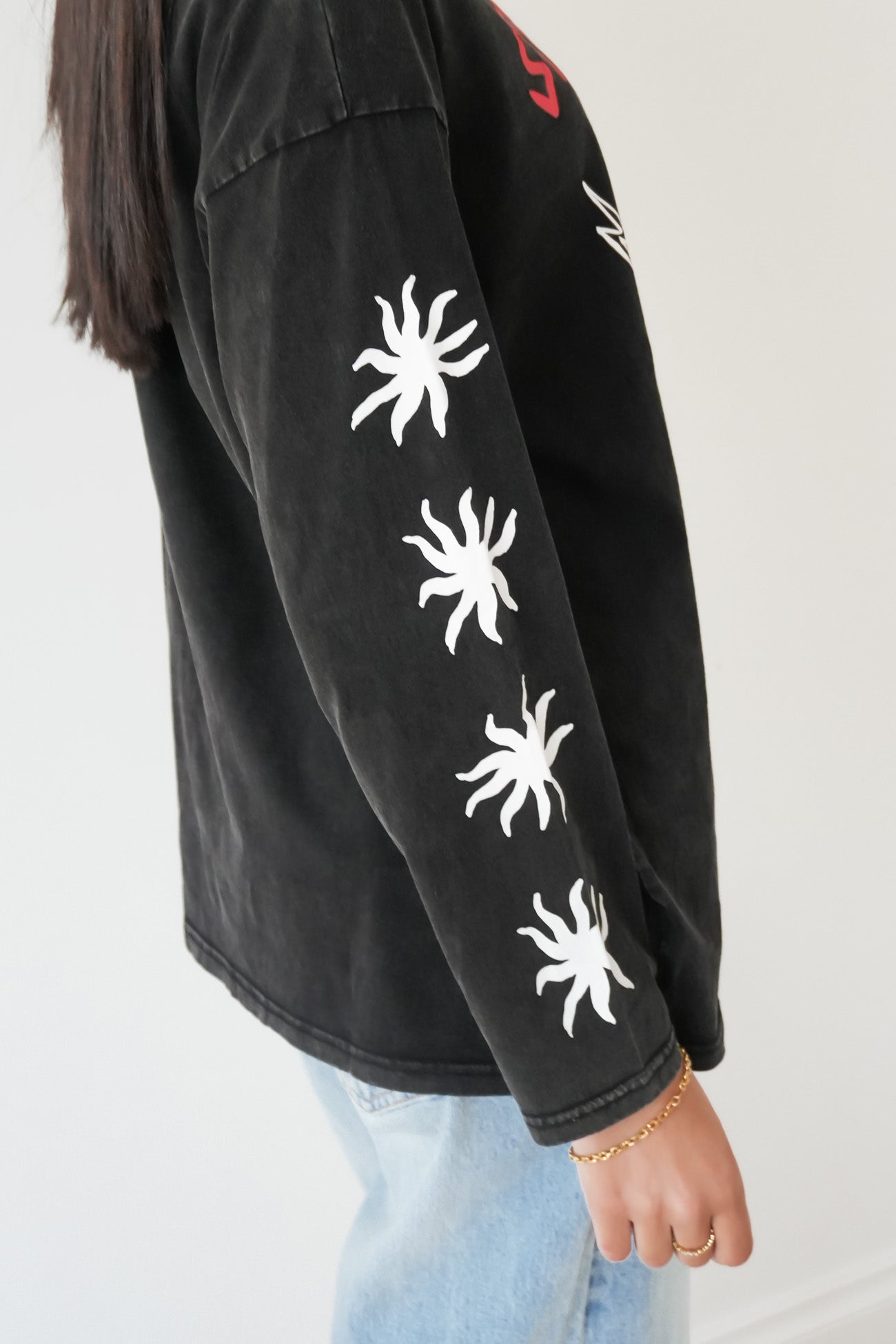 Stay Wild Long Sleeve Tee Black Acid
