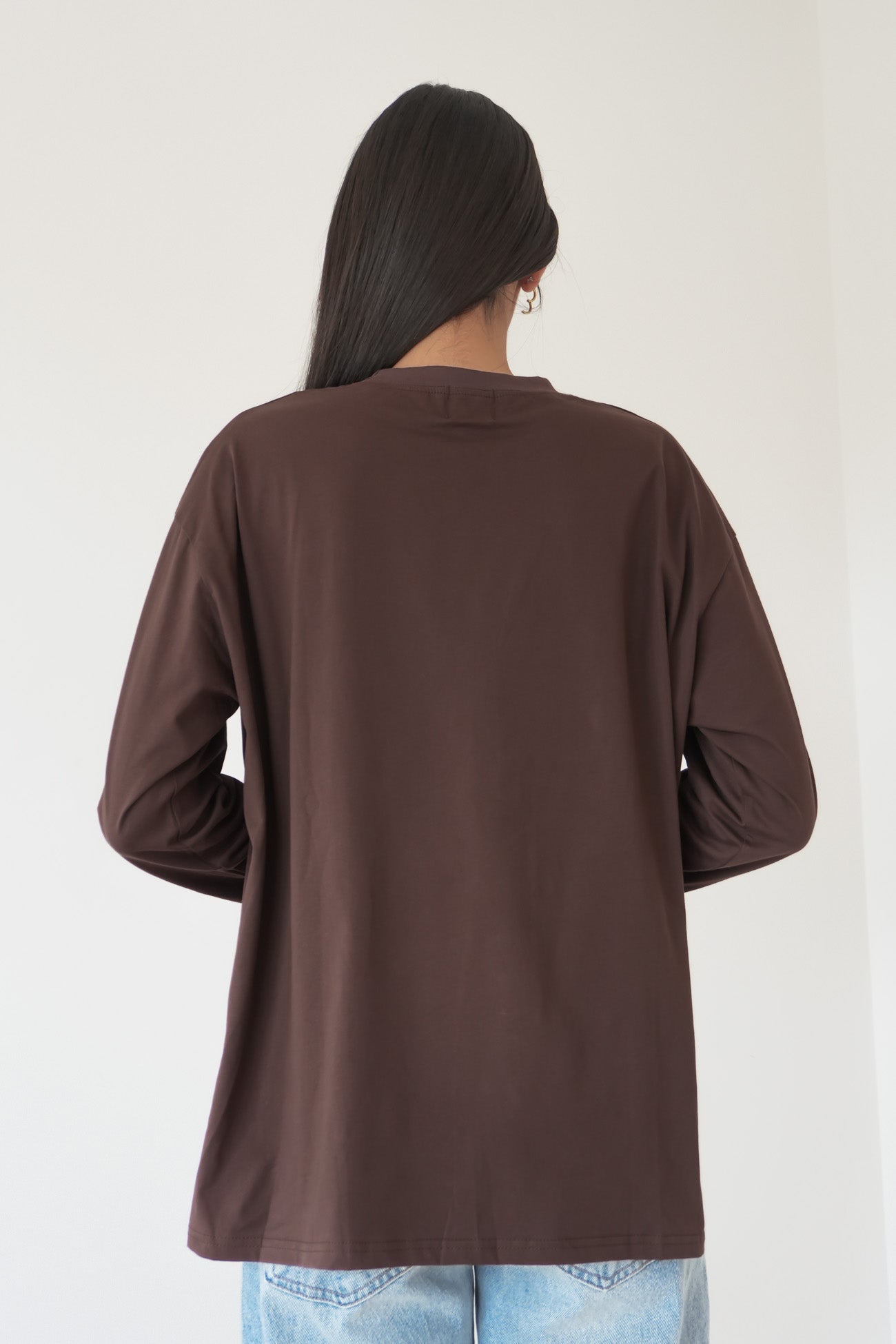 Stay Wild Long Sleeve Tee Chocolate