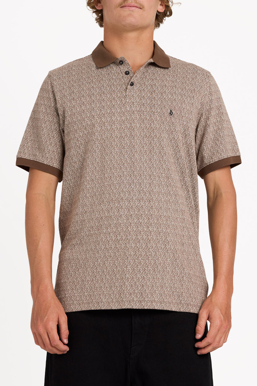 Stonelord Short Sleeve Polo Brown Stone