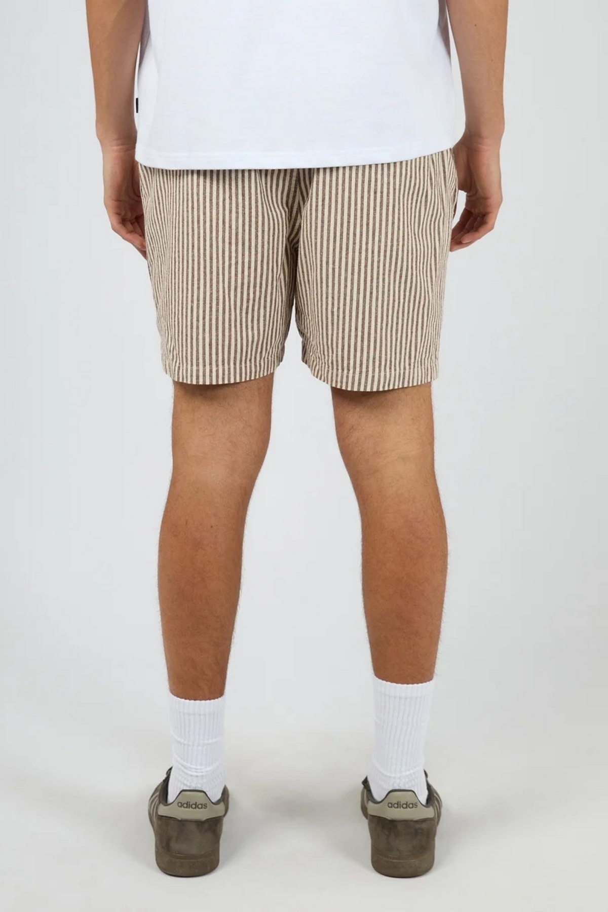 Stripe Linen Short Chocolate