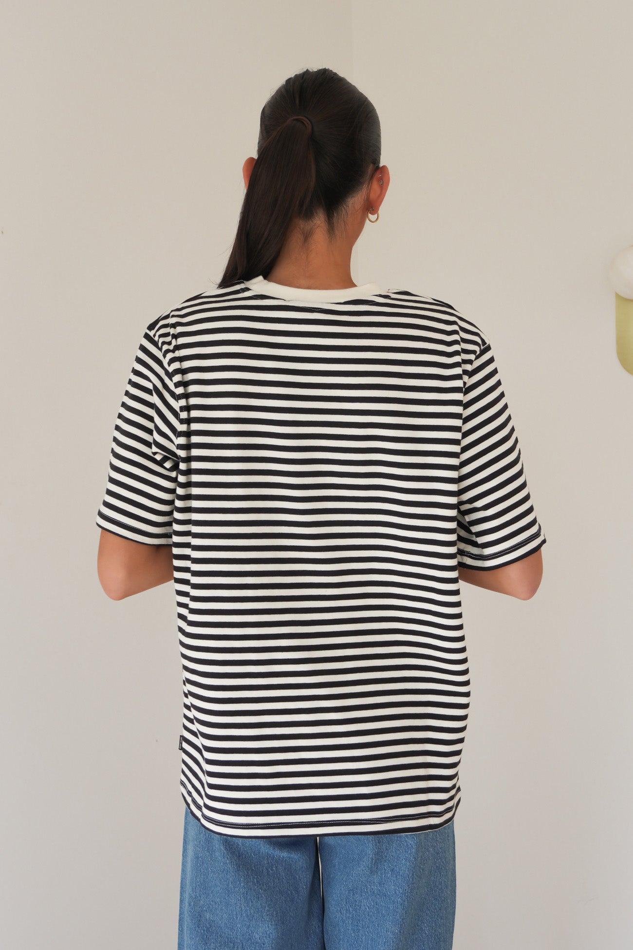 Stripe Short Sleeve Tee Black