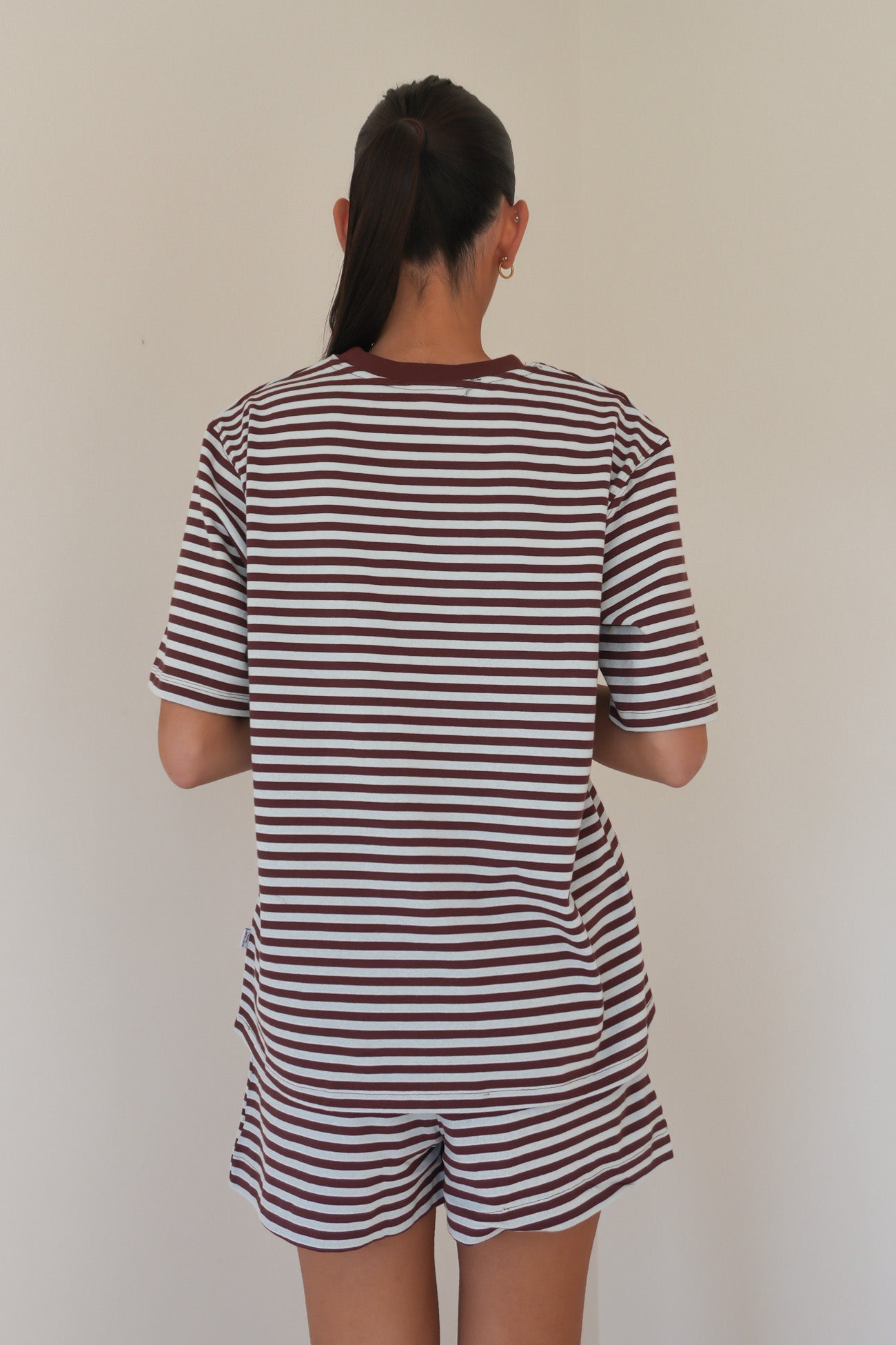 Stripe Short Sleeve Tee Light Blue
