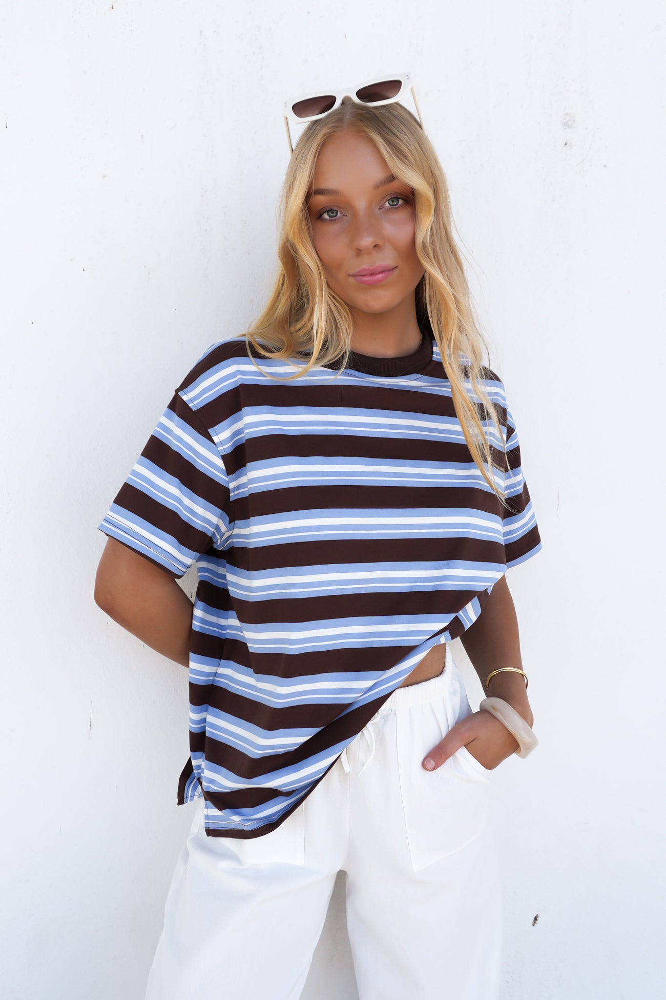 Suki Tee Blue Brown