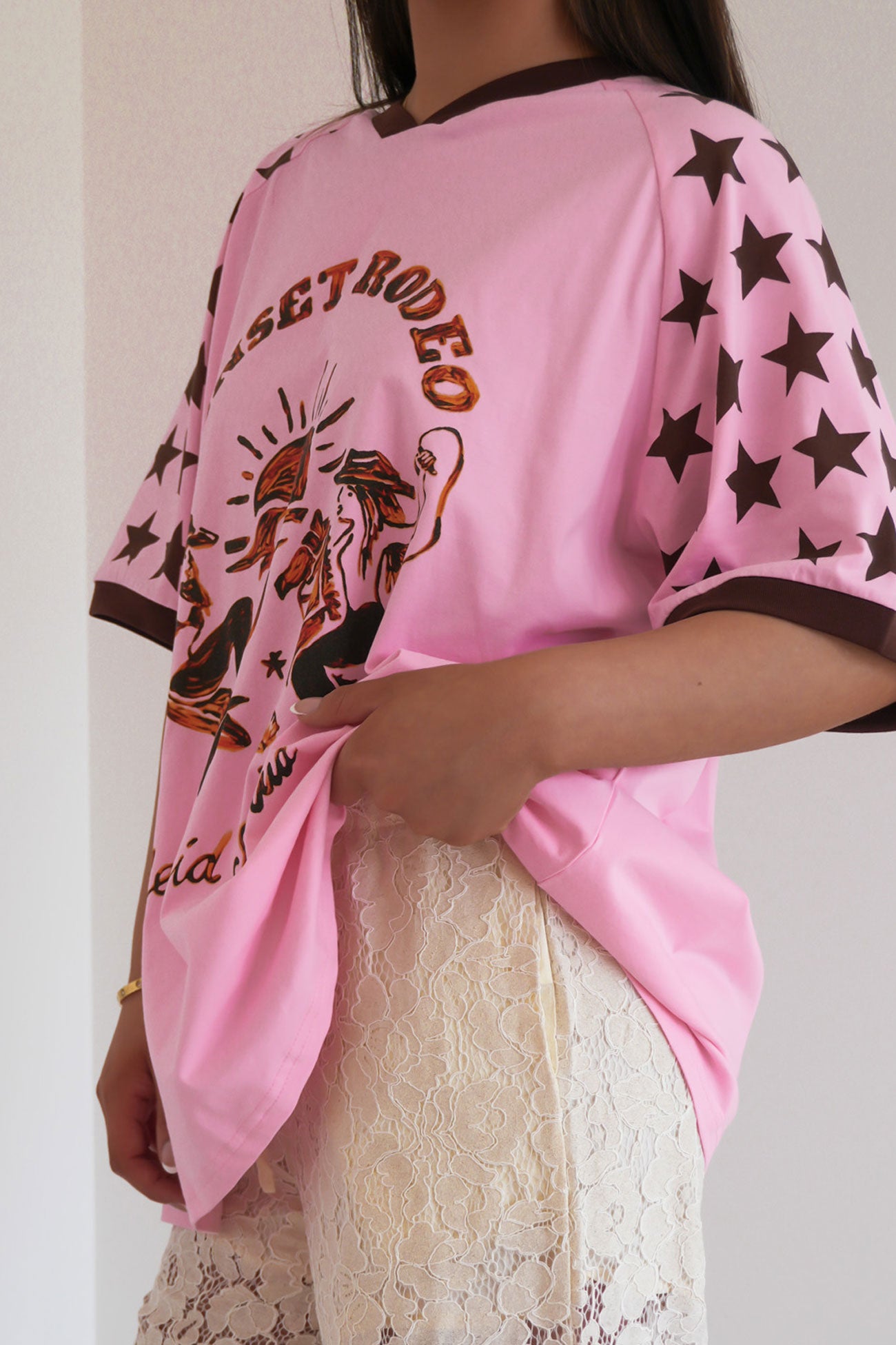 Sunset Rodeo Tee Pink
