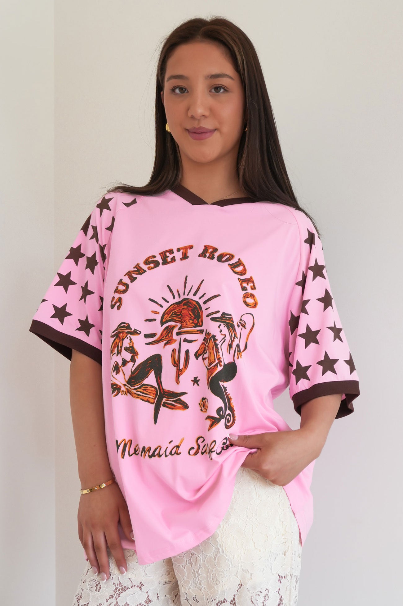 Sunset Rodeo Tee Pink