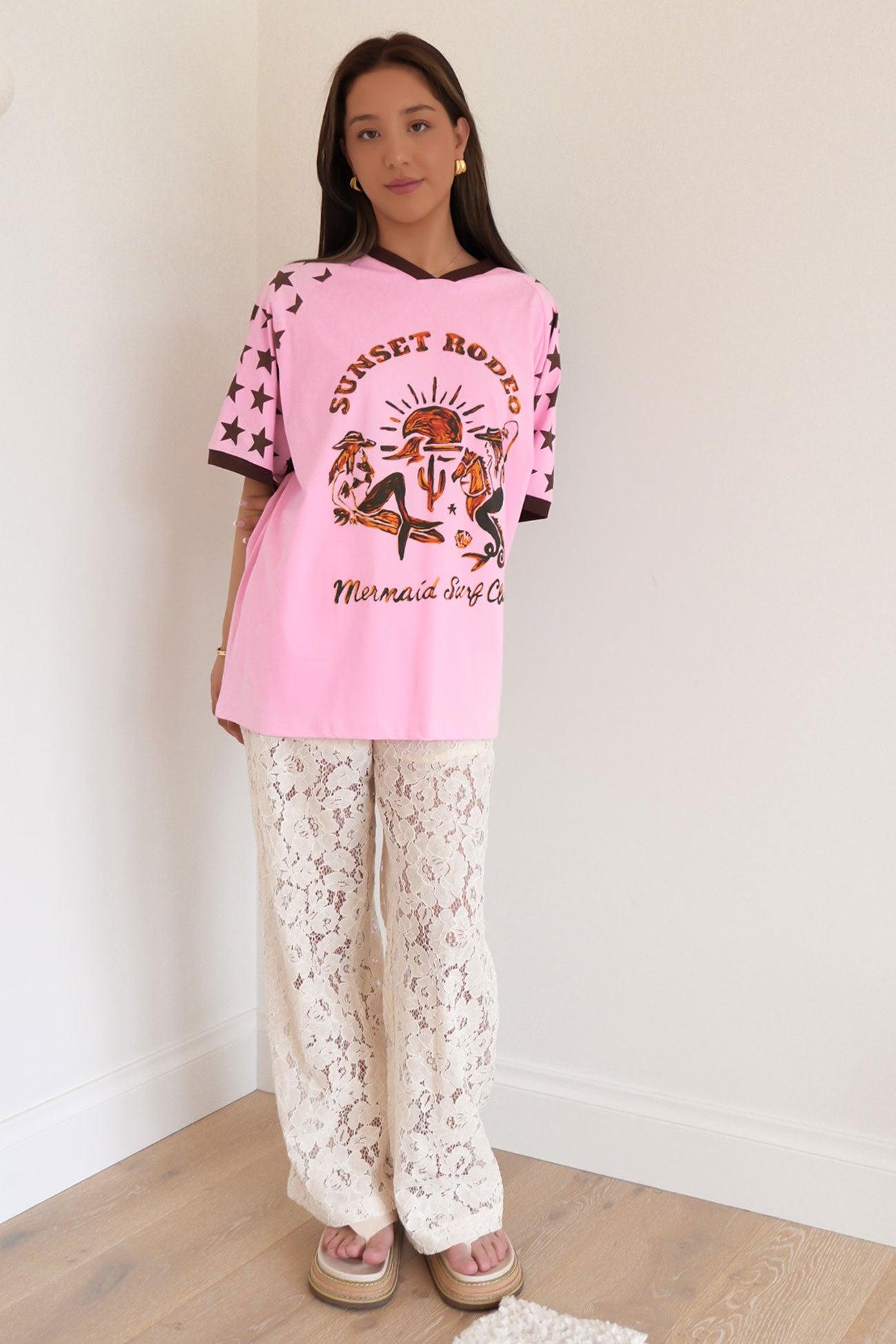 Sunset Rodeo Tee Pink