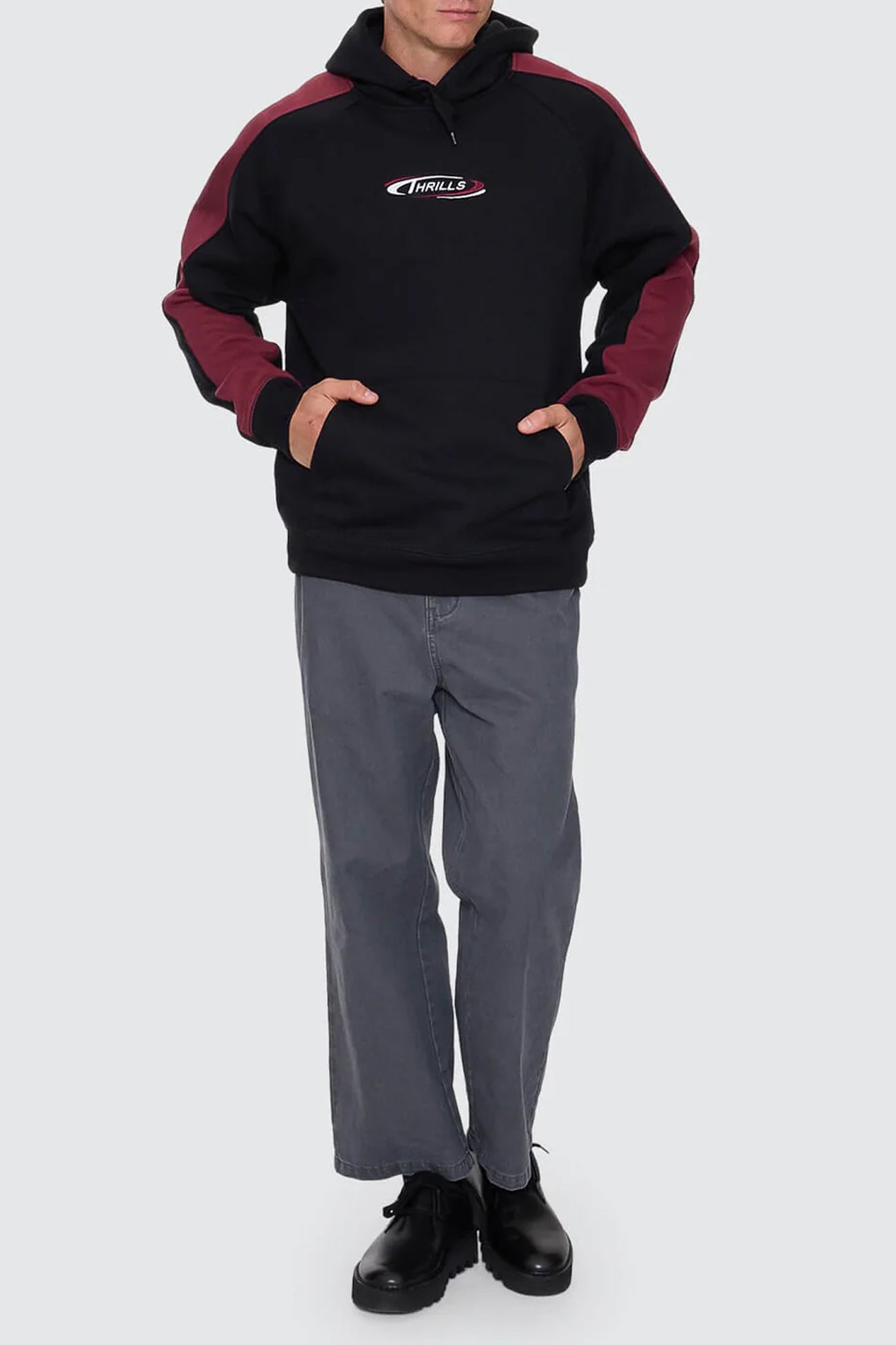 Spectral Raglan Panel Cropped Hood Black