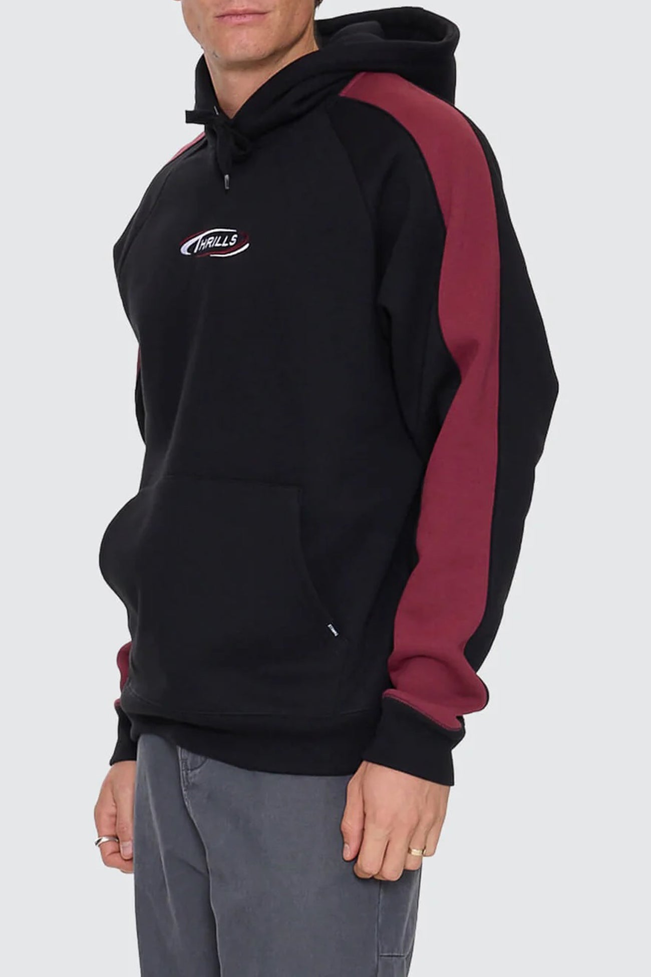 Spectral Raglan Panel Cropped Hood Black