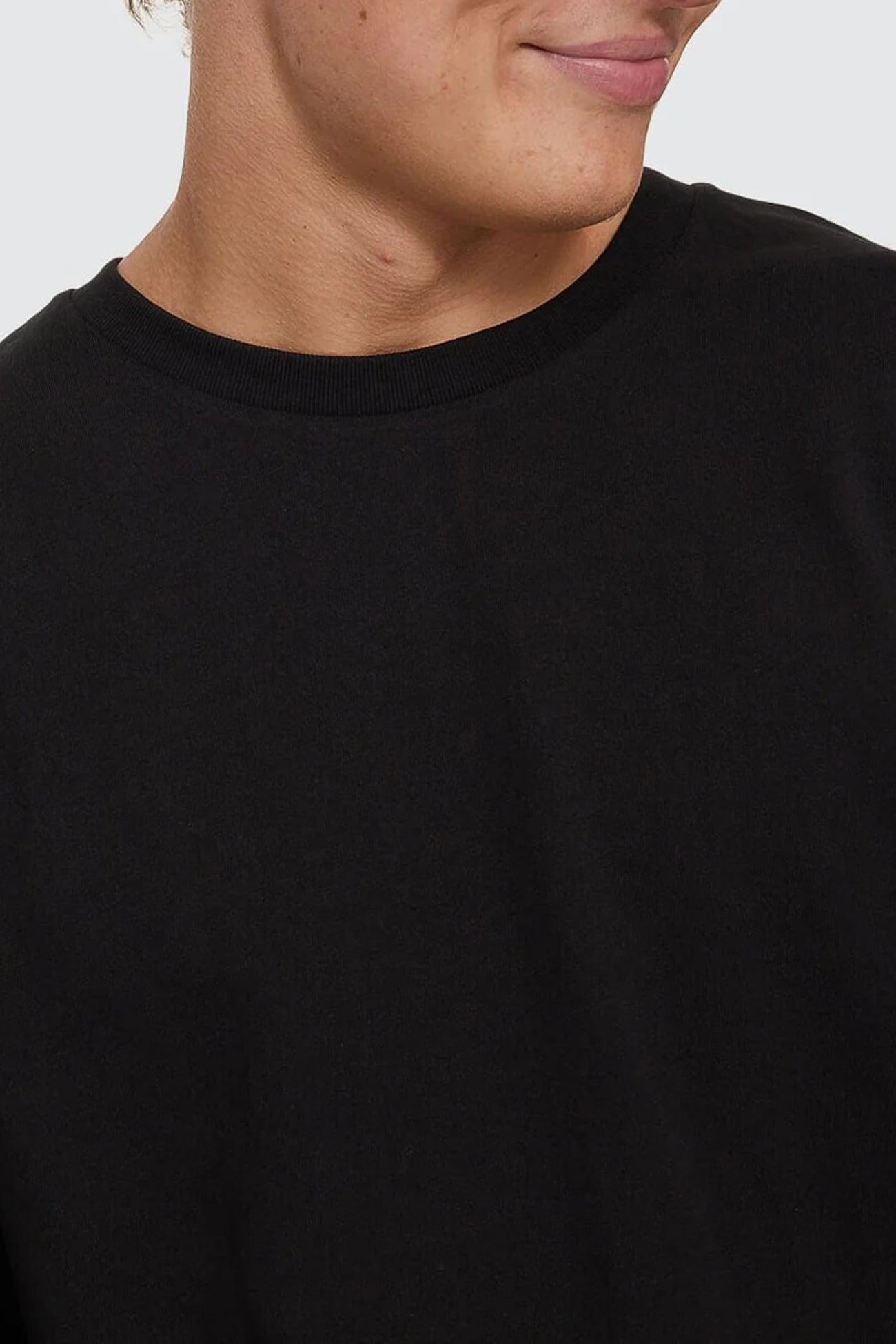 Thrills Military Oversize Long Sleeve Tee Black