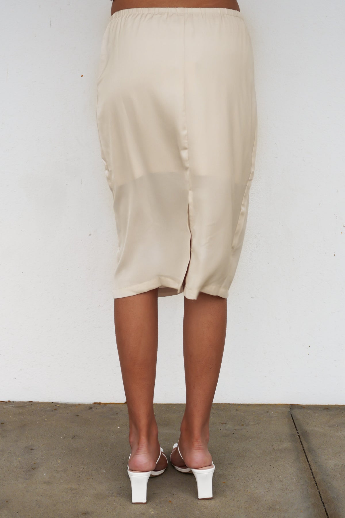 Taesha Midi Skirt Cream