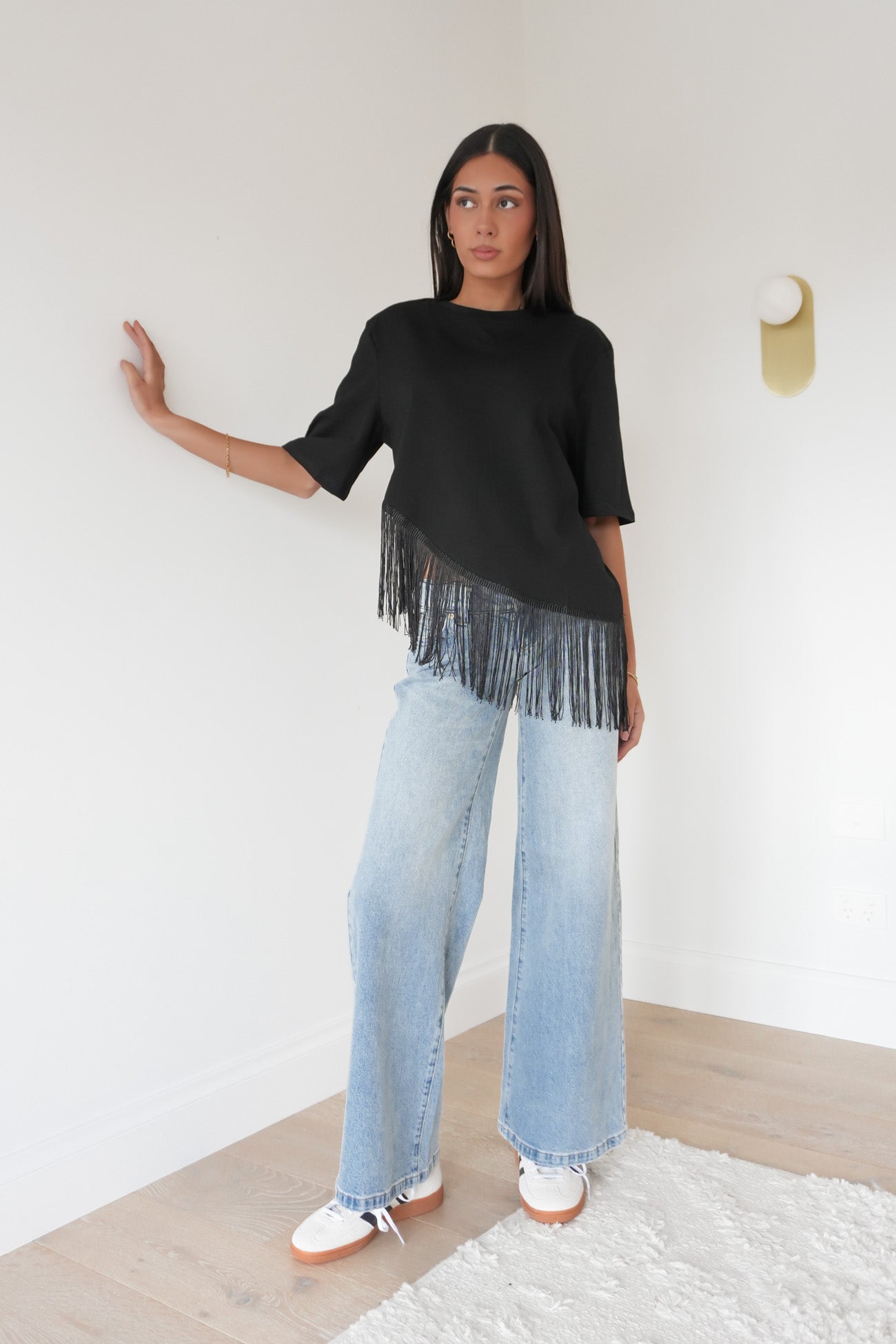 Talicia Tassle Tee Black