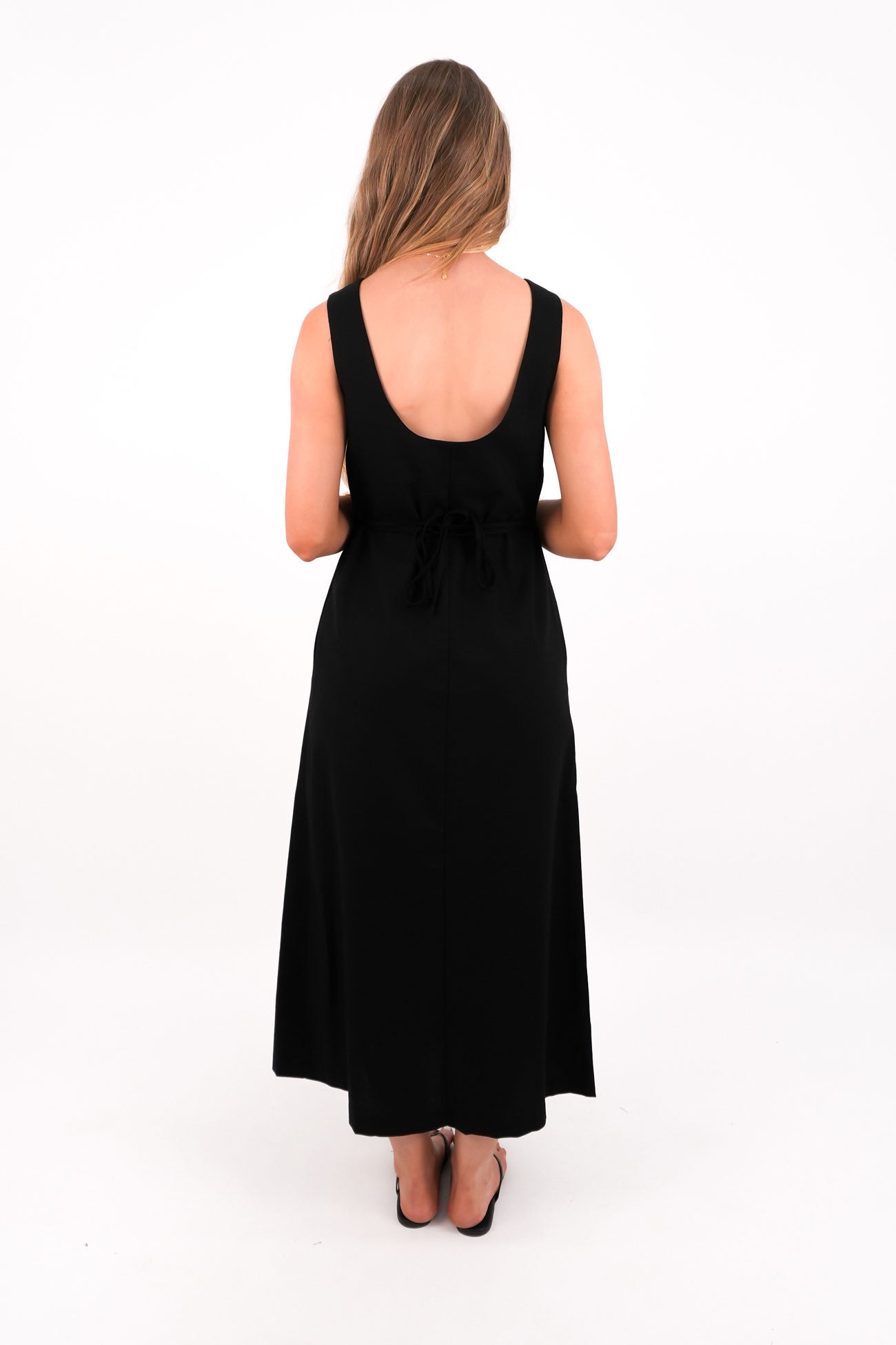 Tallow Tie Maxi Dress Black
